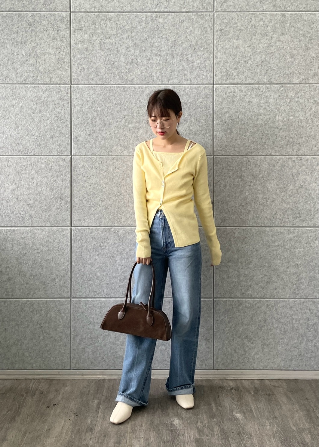 Renoさんの「INDIVI｜【LEVI&rsquo;S】RIBCAGE WIDE LEG」を使ったコーディネート