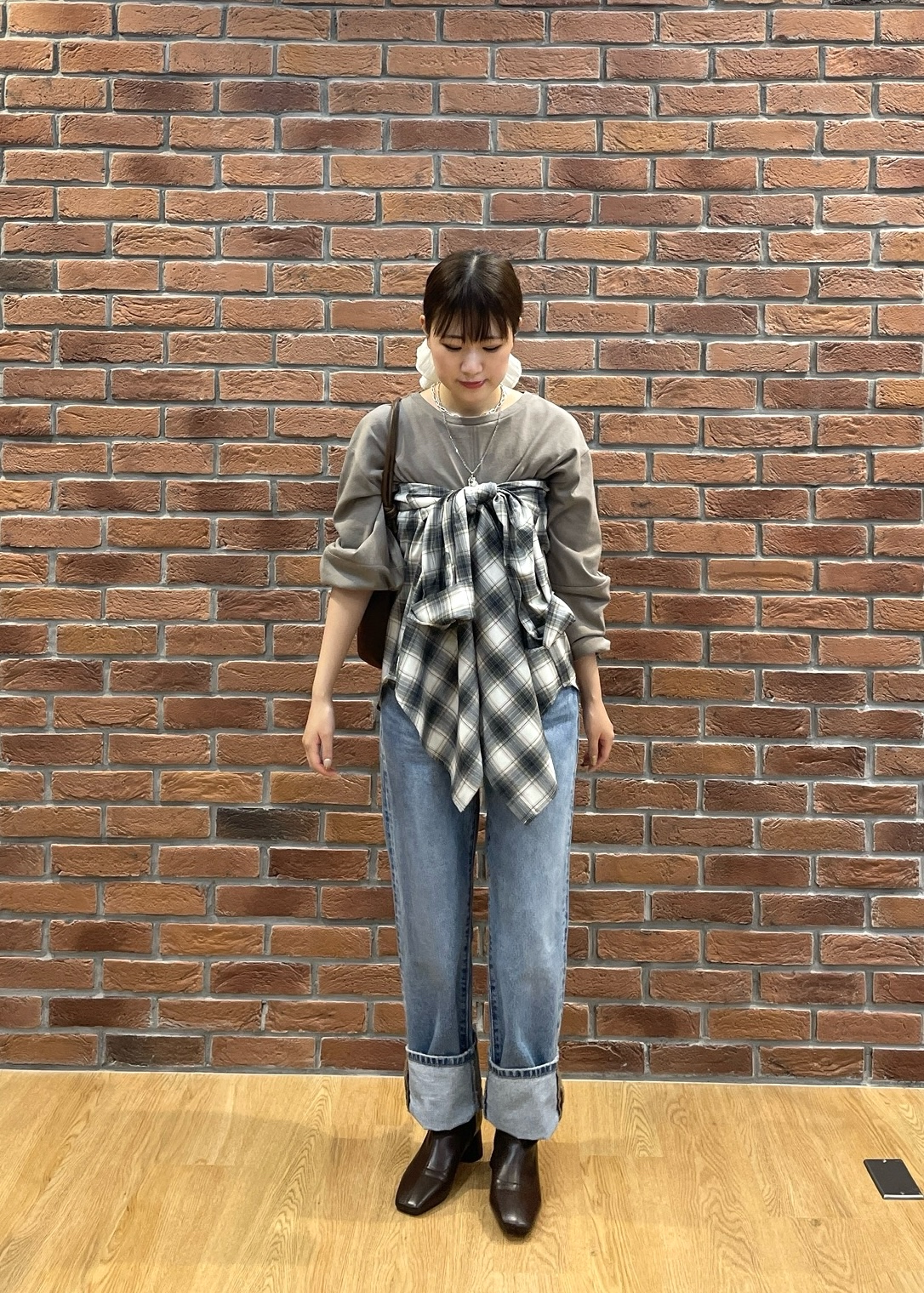 Renoさんの「INDIVI｜ロングスリーブフォルムカットソー」を使ったコーディネート