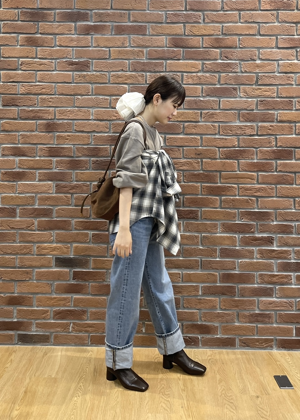 Renoさんの「INDIVI｜ロングスリーブフォルムカットソー」を使ったコーディネート