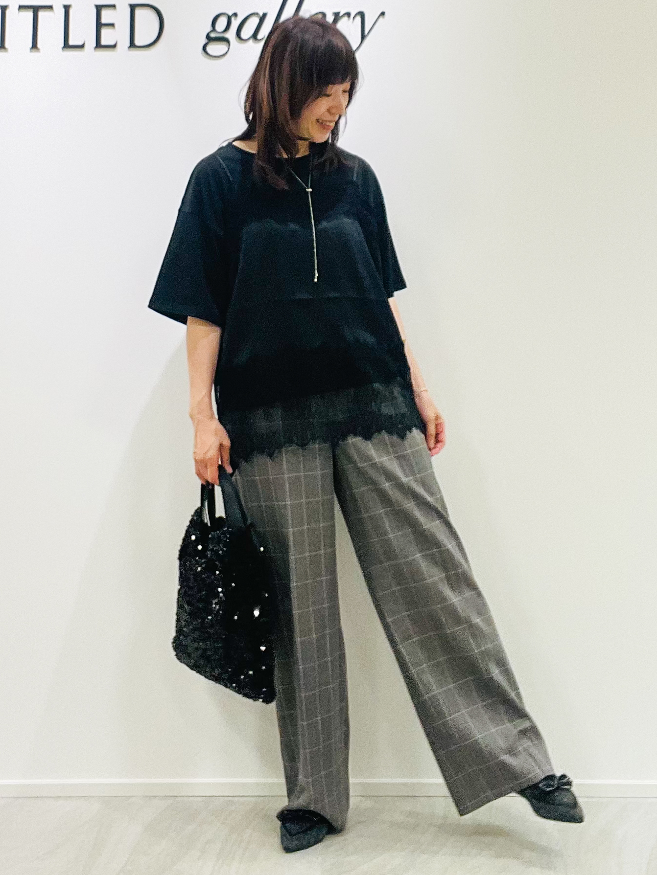 めいさんの「UNTITLED｜【1枚でもセットでも】レースキャミ付きプルオーバー」を使ったコーディネート