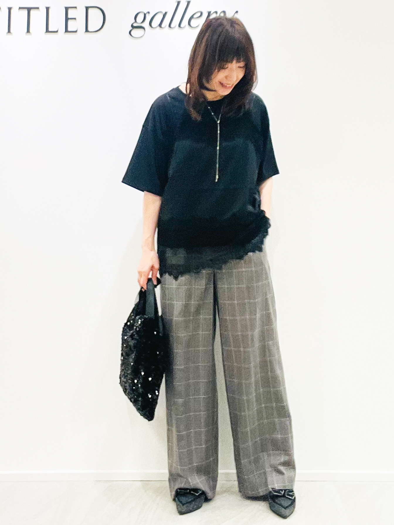めいさんの「UNTITLED｜【1枚でもセットでも】レースキャミ付きプルオーバー」を使ったコーディネート