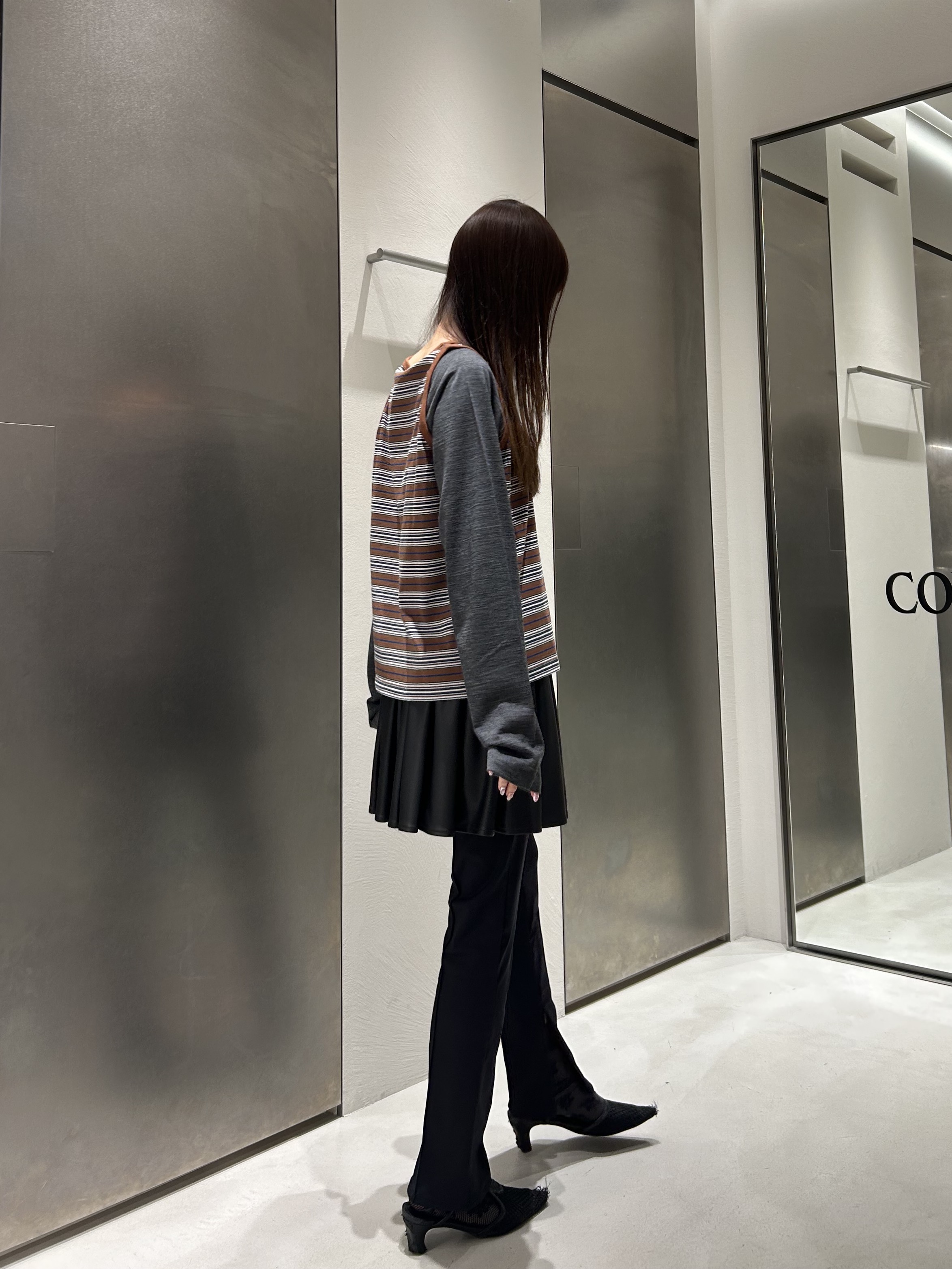 miniさんの「CODE A｜Girls department Club｜BORDER TANK LAYER LS」を使ったコーディネート