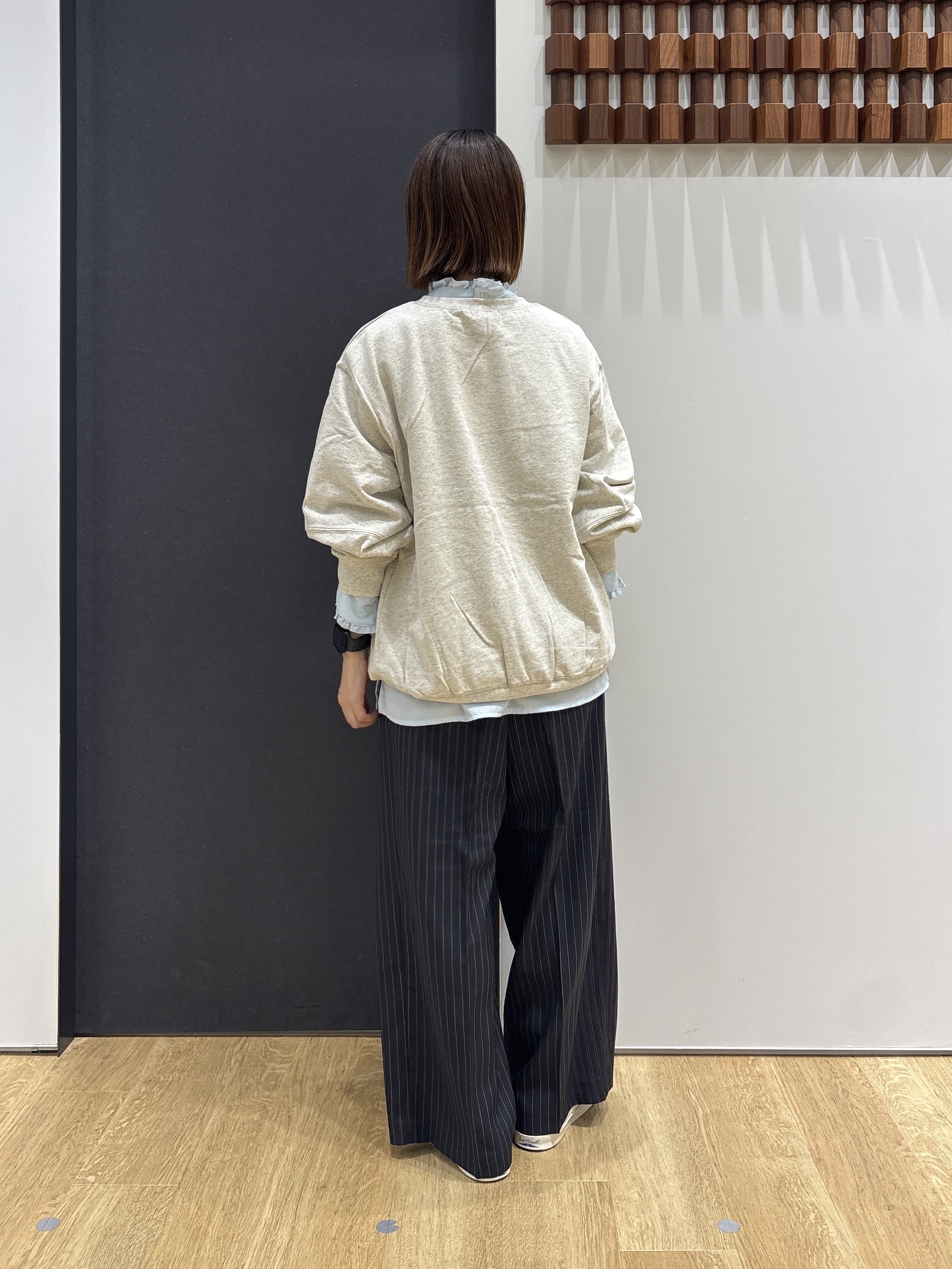 risaさんの「Dessin｜【洗える/6色展開】フォルムスリーブミニ裏毛 プルオーバー」を使ったコーディネート