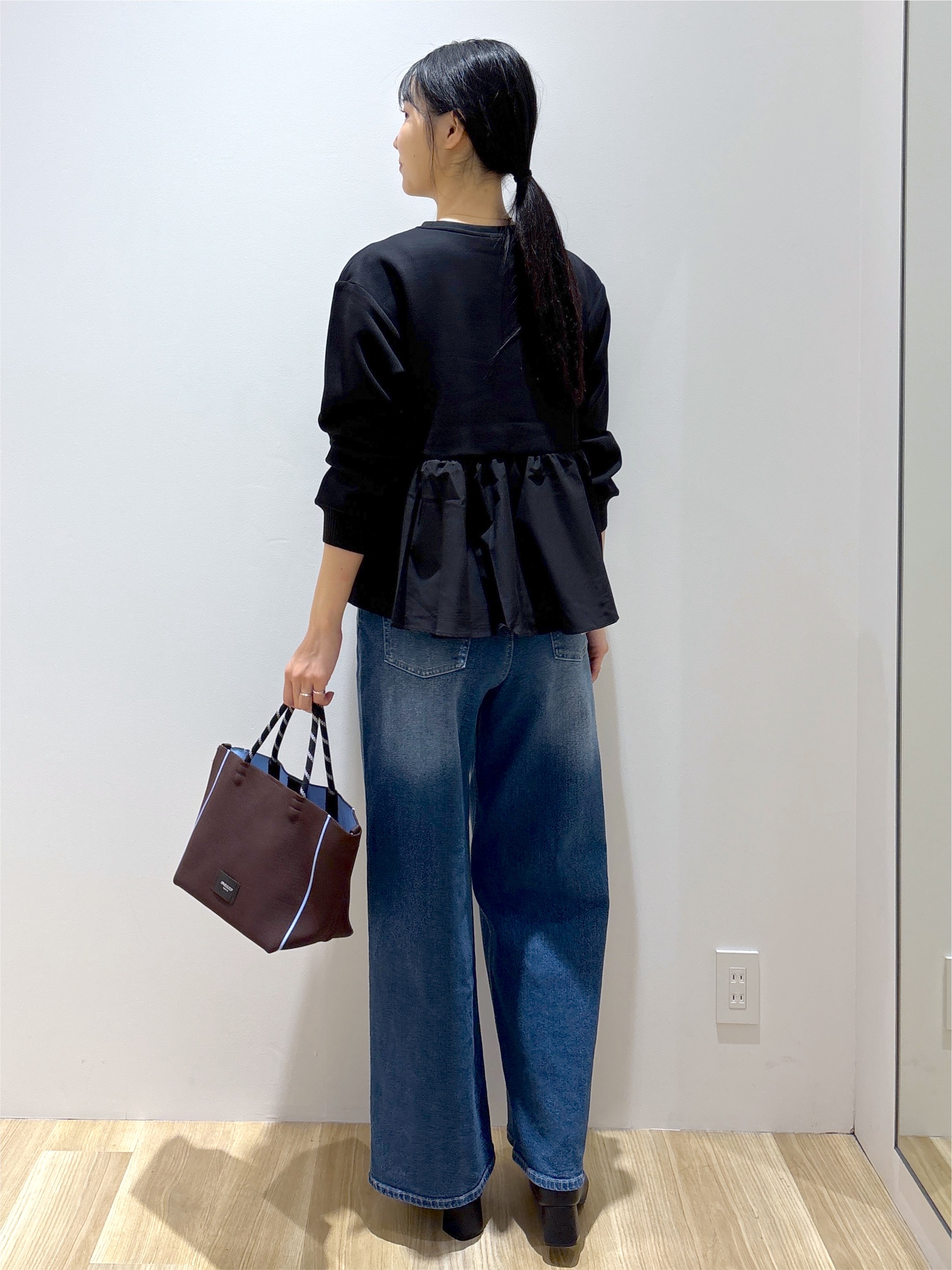 sachikoさんの「OPAQUE.CLIP｜ペプラムドッキングトップス【洗濯機OK】」を使ったコーディネート
