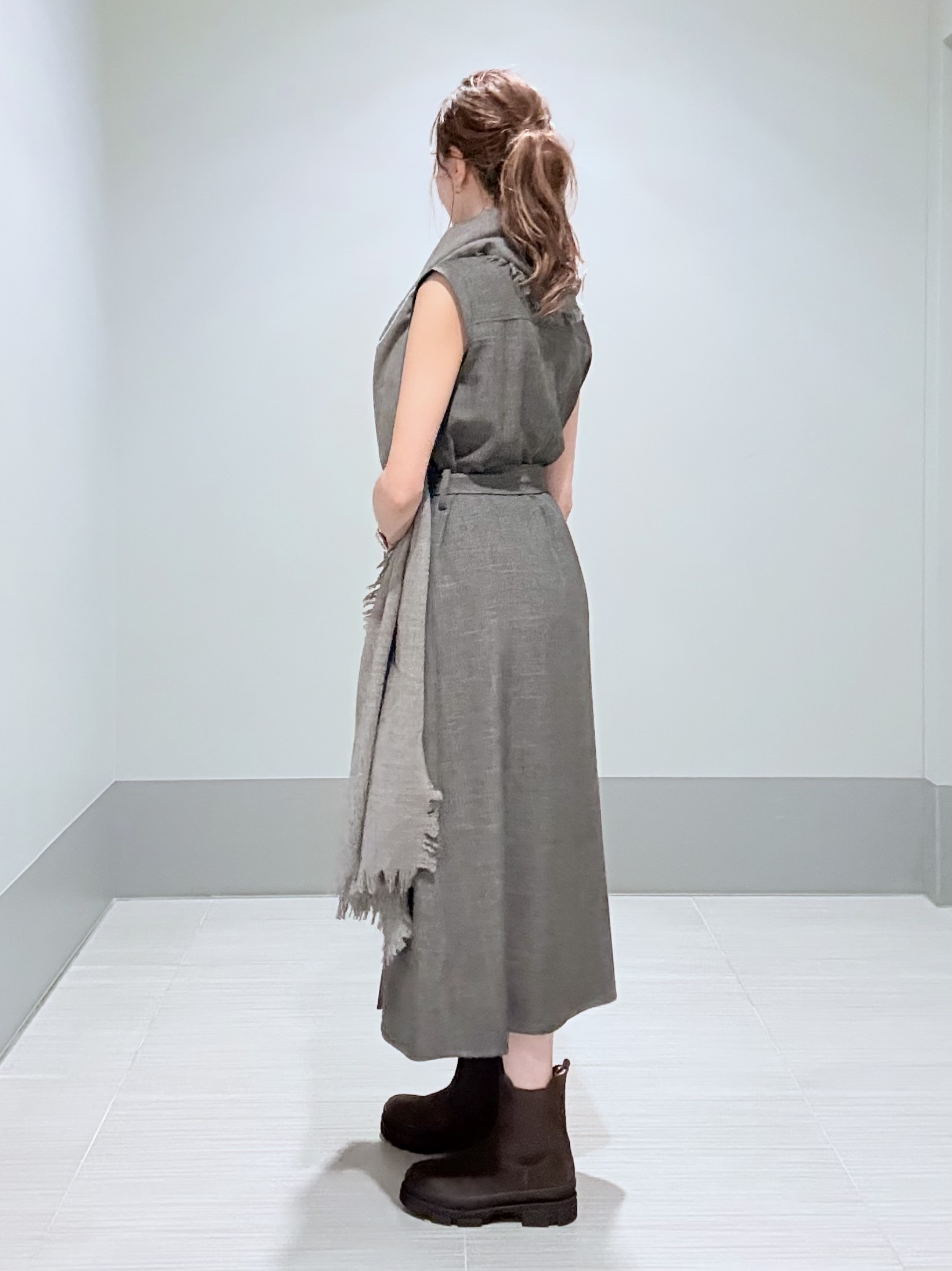 Yamaさんの「DRESSTERIOR｜【ウォッシャブル】ツイードライクワンピース」を使ったコーディネート