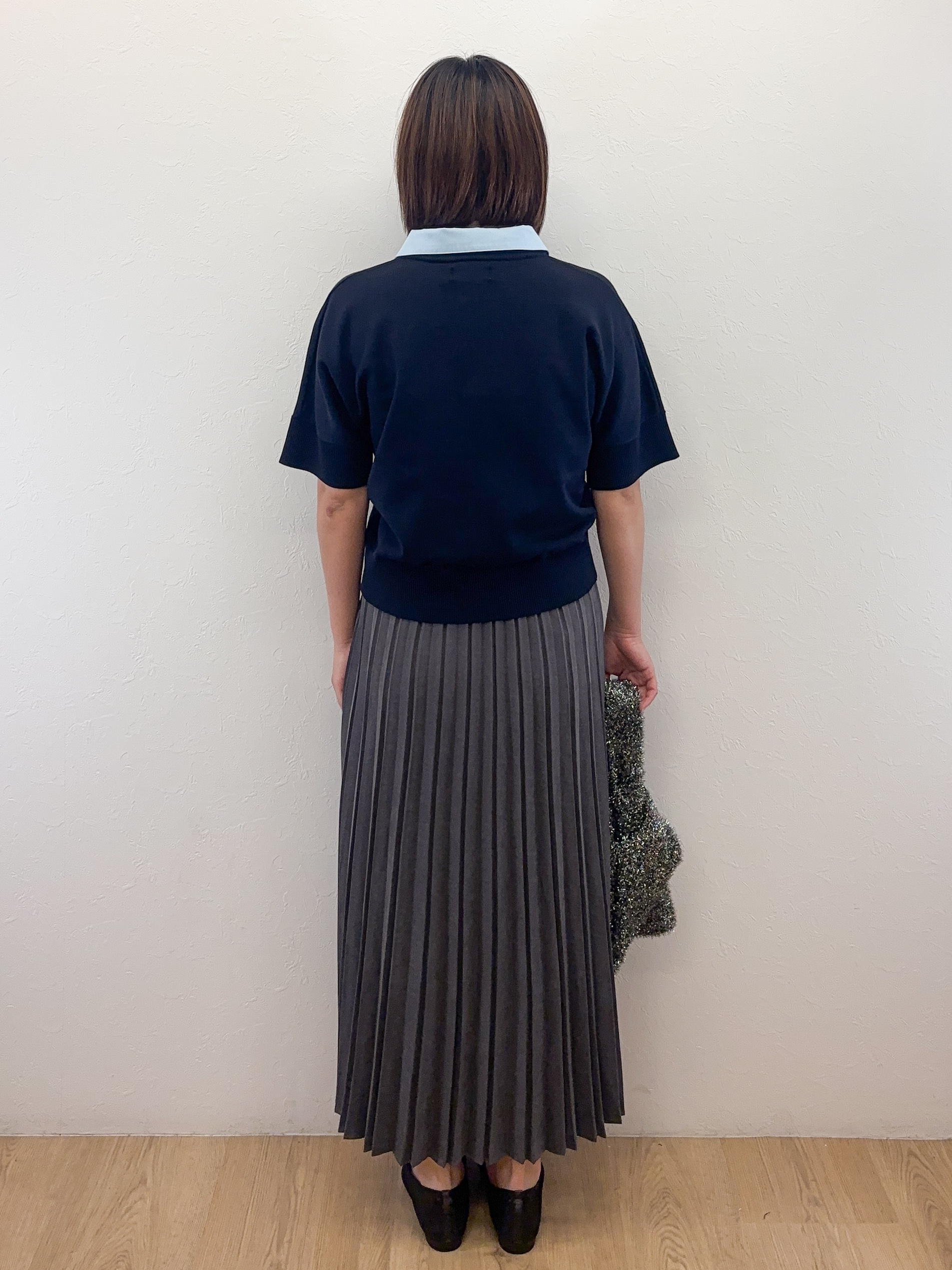 Takeさんの「OPAQUE.CLIP｜【森絵梨佳さん着用】2WAY衿ドッキングニット《洗濯機OK》」を使ったコーディネート