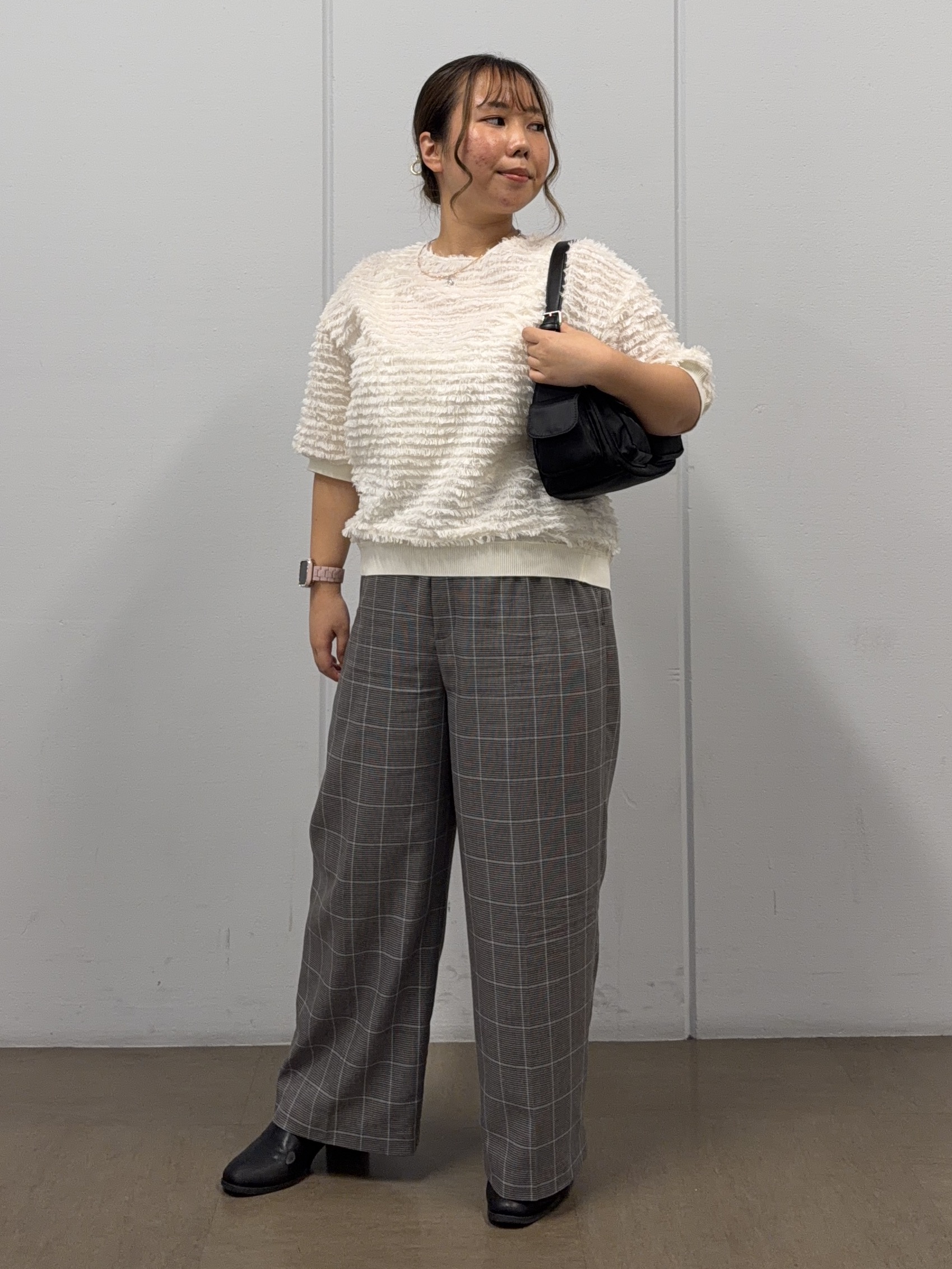 たいさんの「UNTITLED｜【秋映え/体型カバー】フェザージャガードプルオーバー」を使ったコーディネート