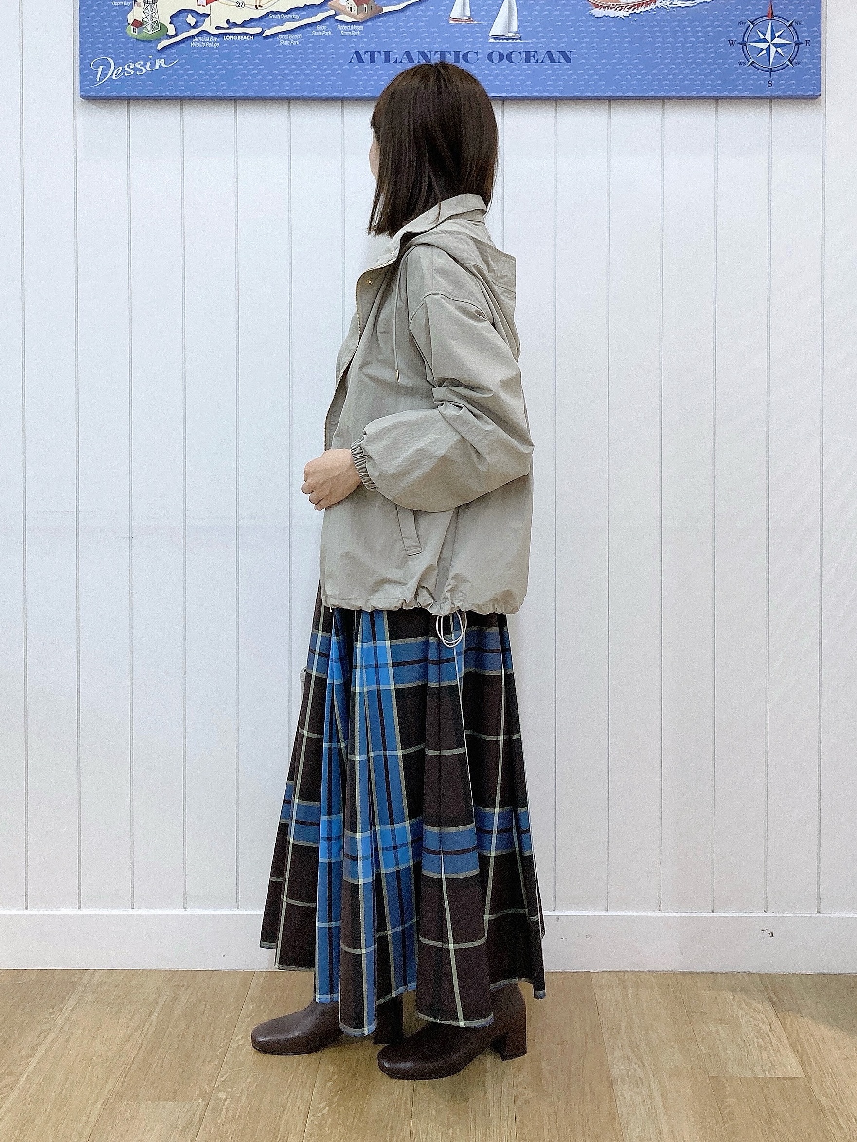 yoshiさんの「Dessin｜【撥水/2WAY/洗える】フード取り外し可能 撥水ナイロンマンパ」を使ったコーディネート