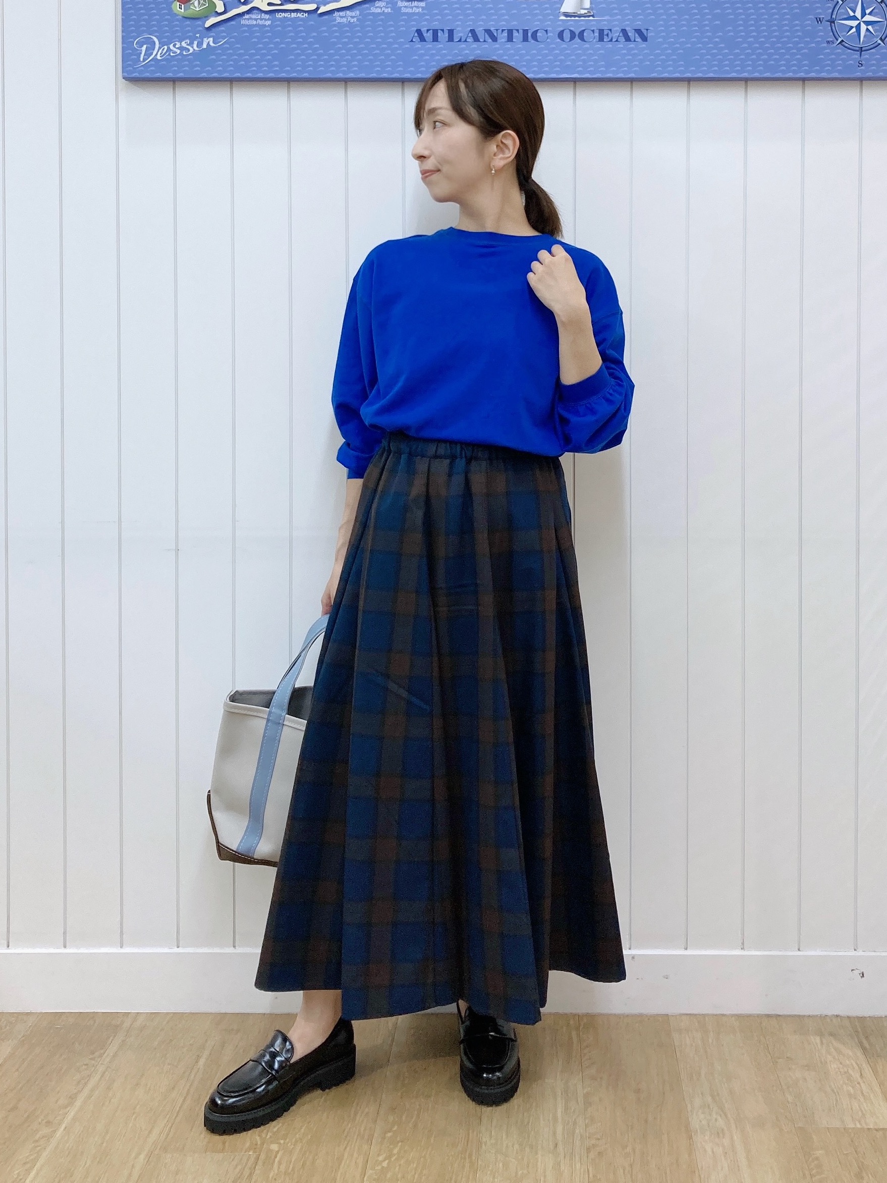 yoshiさんの「Dessin｜【洗える/7色展開/XS-L】バックヘンリーミニ裏毛 長袖」を使ったコーディネート