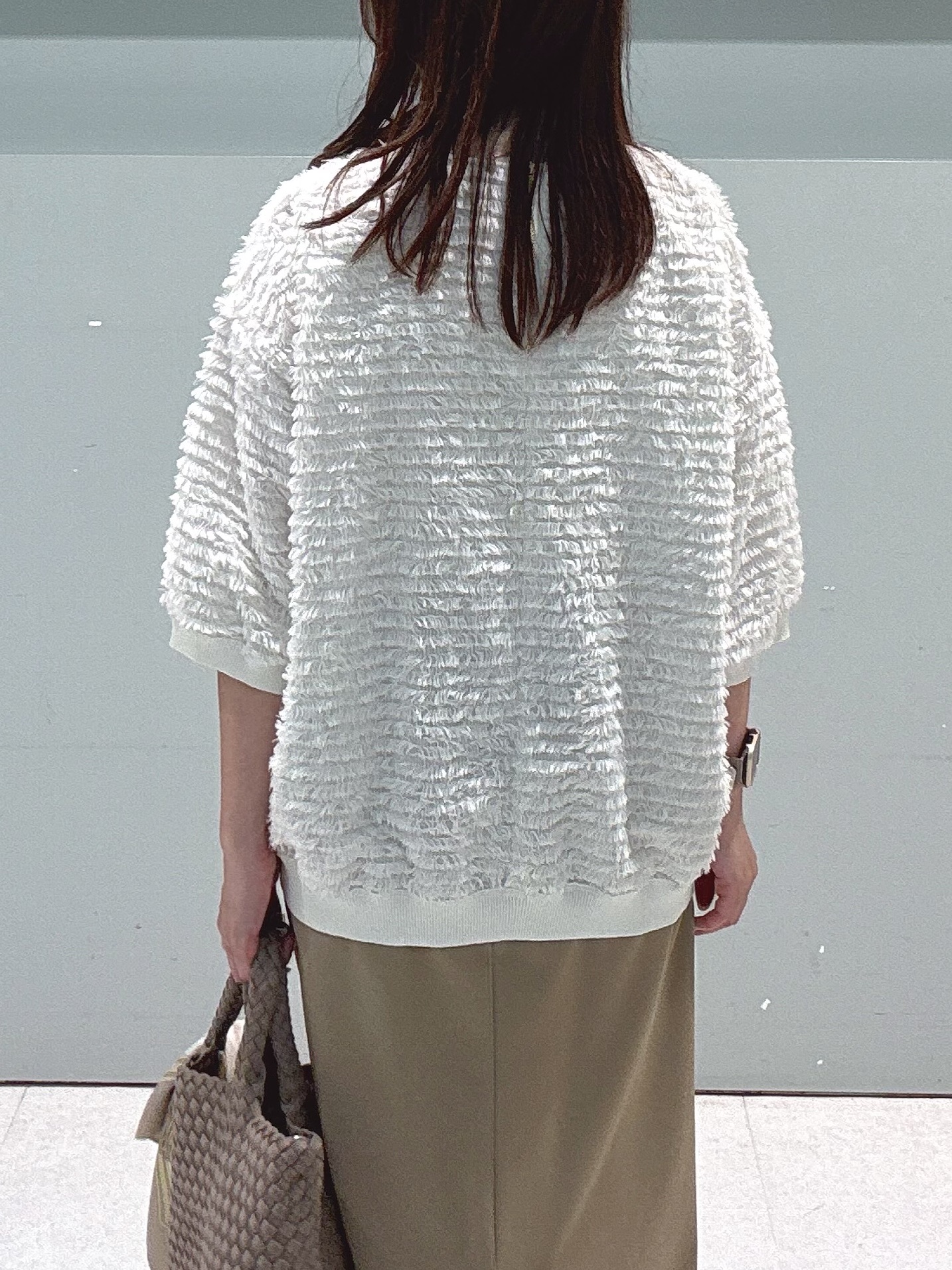 makiさんの「UNTITLED｜【秋映え/体型カバー】フェザージャガードプルオーバー」を使ったコーディネート