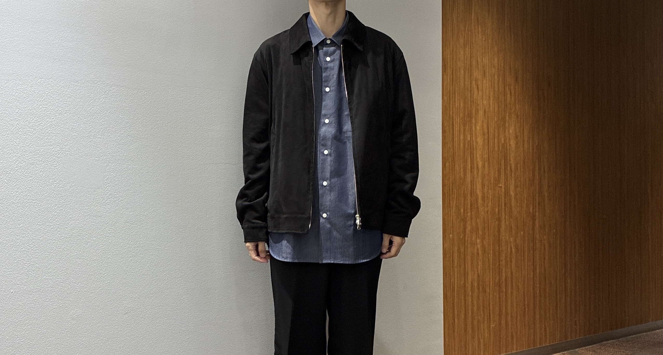 わいずみさんの「TAKEO KIKUCHI｜デニム＆スウェード調 ジップブルゾン」を使ったコーディネート