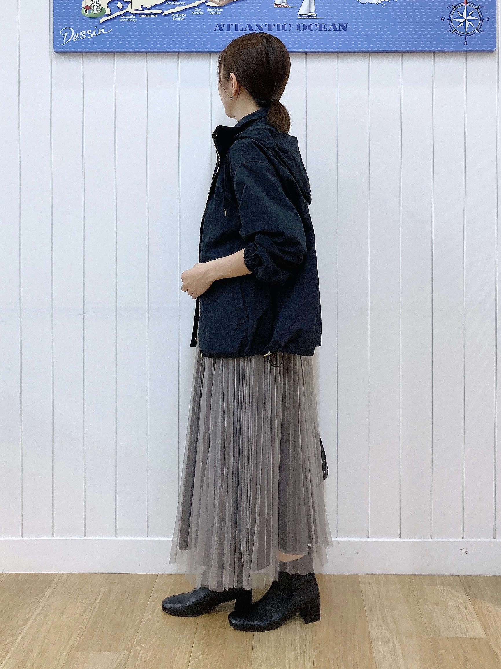 yoshiさんの「Dessin｜【撥水/2WAY/洗える】フード取り外し可能 撥水ナイロンマンパ」を使ったコーディネート