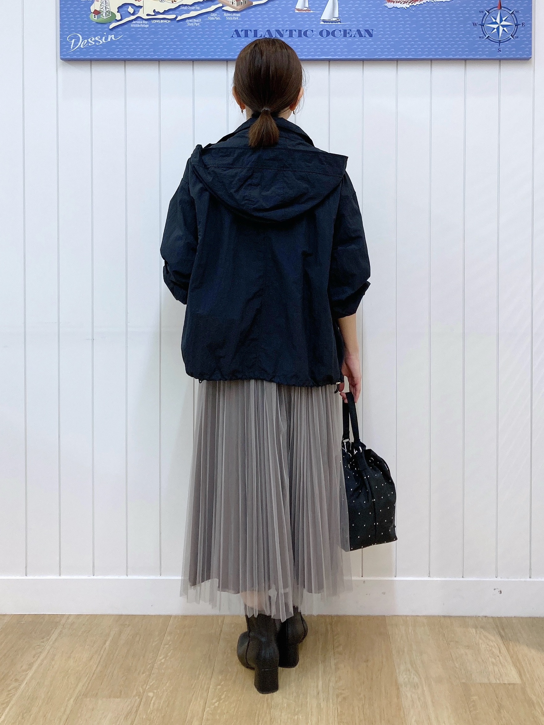 yoshiさんの「Dessin｜【撥水/2WAY/洗える】フード取り外し可能 撥水ナイロンマンパ」を使ったコーディネート