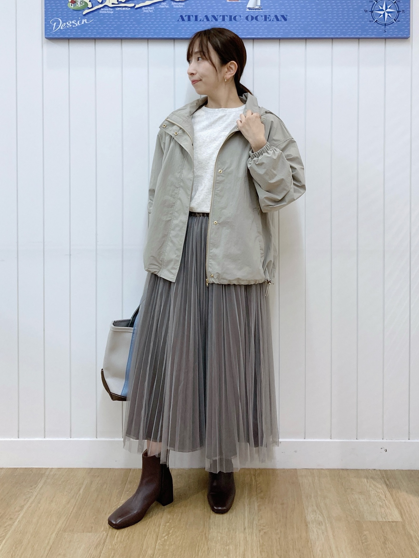 yoshiさんの「Dessin｜【撥水/2WAY】フード取り外し可能 撥水ナイロンマンパ」を使ったコーディネート