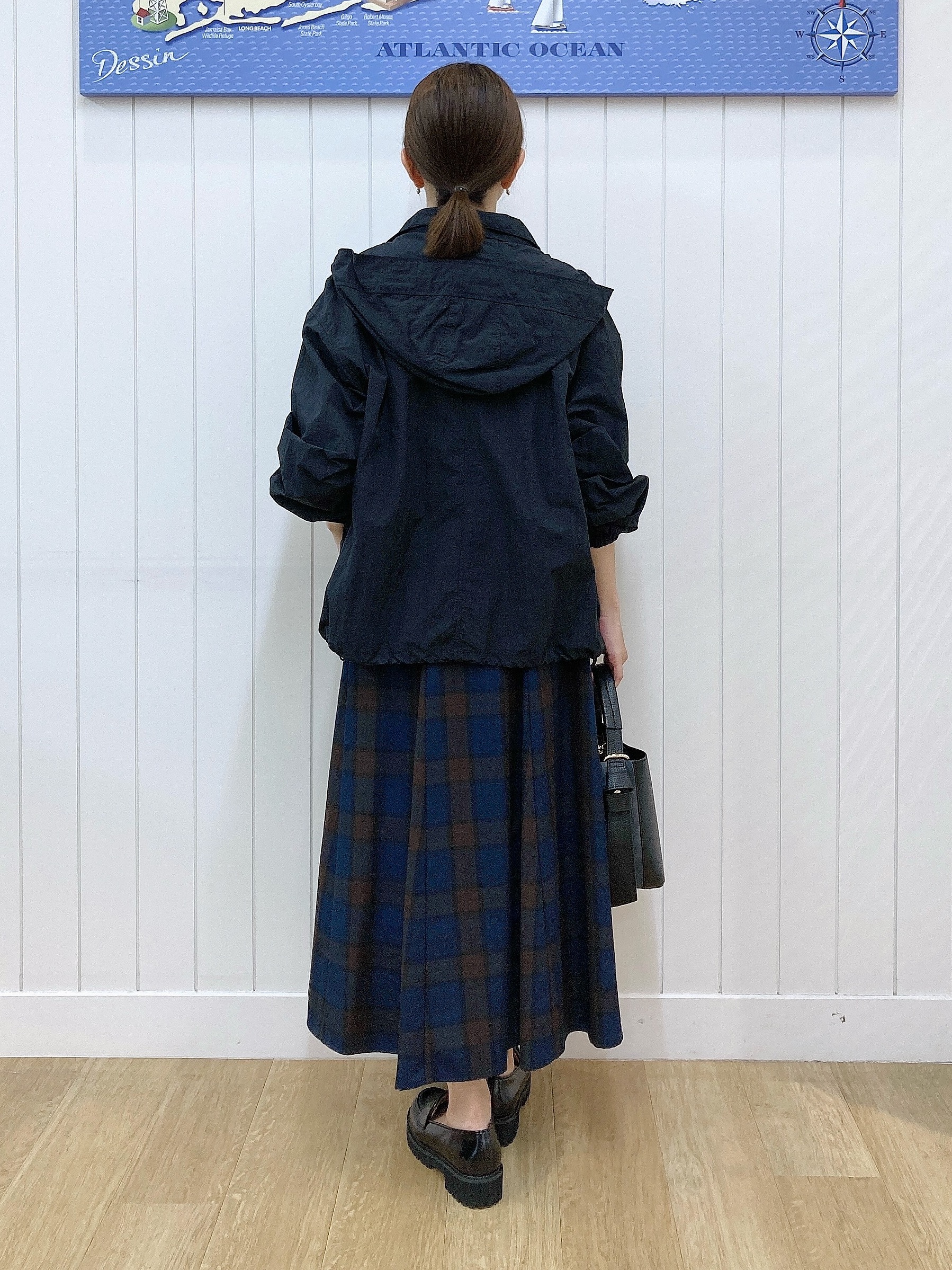 yoshiさんの「Dessin｜【撥水/2WAY/洗える】フード取り外し可能 撥水ナイロンマンパ」を使ったコーディネート