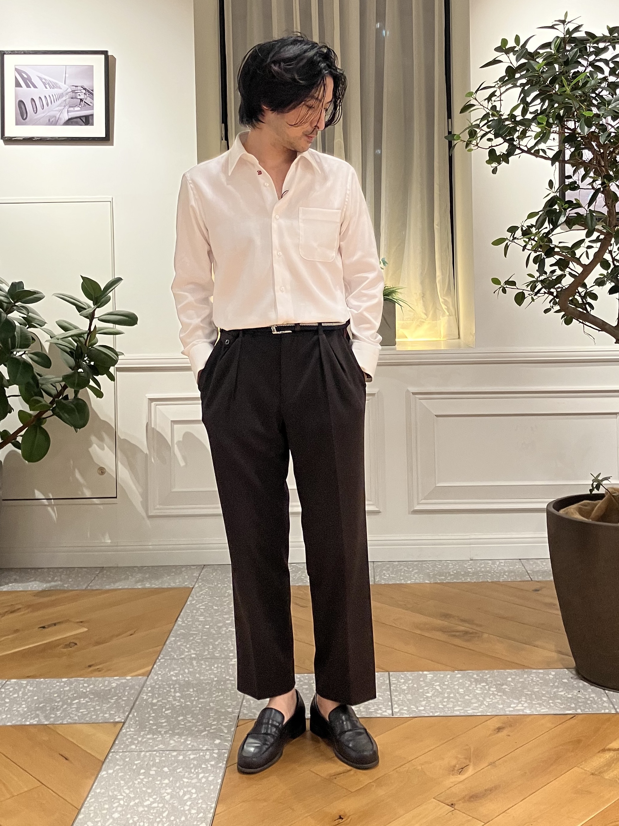 junyaさんの「DRESSTERIOR｜【形態安定/日本製】コットンカルゼ ドレスシャツ」を使ったコーディネート