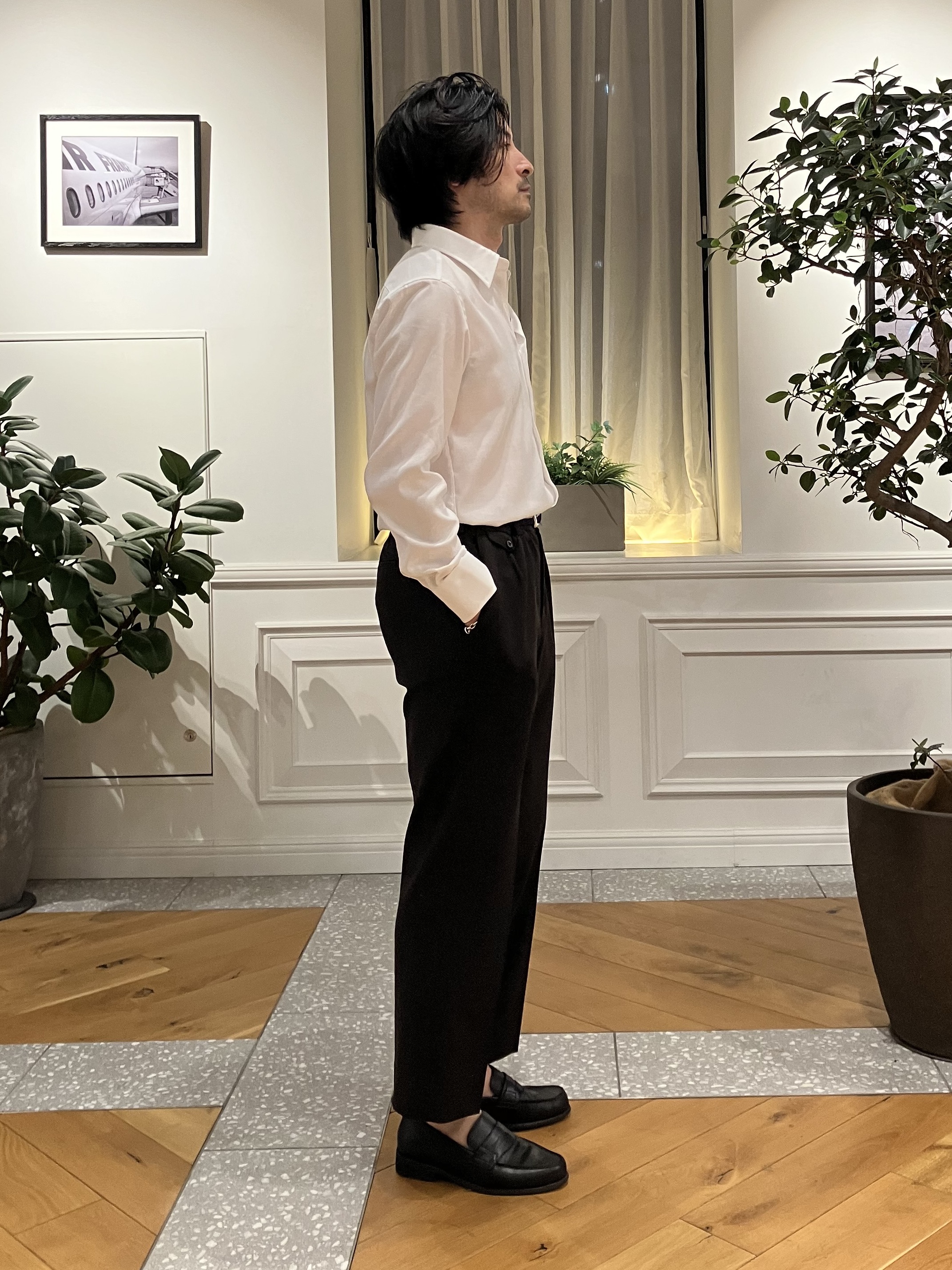 junyaさんの「DRESSTERIOR｜【形態安定/日本製】コットンカルゼ ドレスシャツ」を使ったコーディネート
