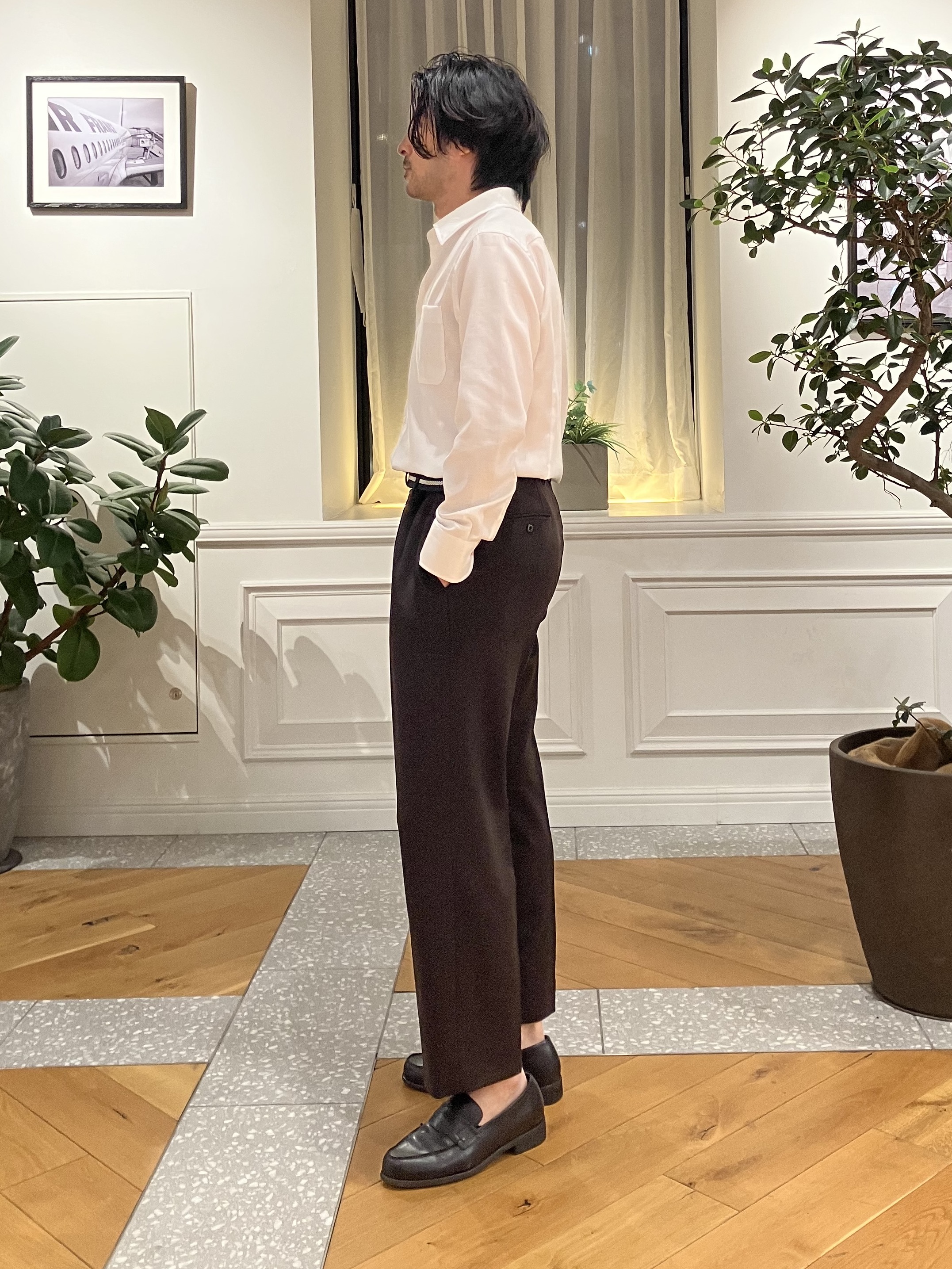 junyaさんの「DRESSTERIOR｜【形態安定/日本製】コットンカルゼ ドレスシャツ」を使ったコーディネート