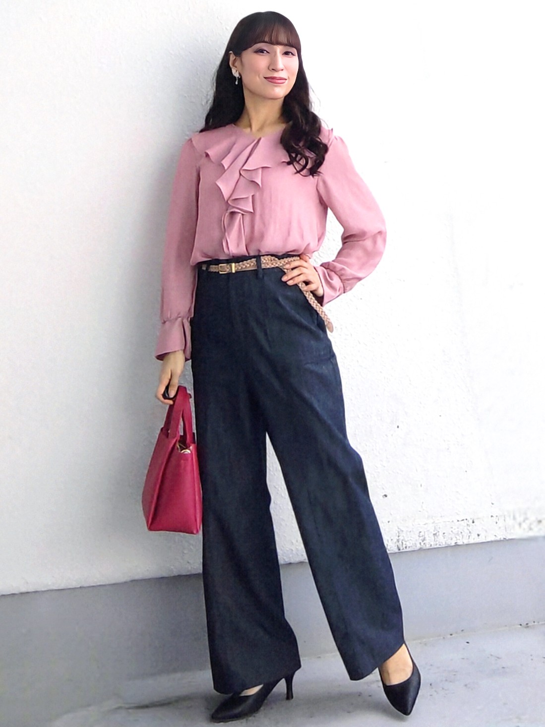 keinaさんの「SunaUna｜【手洗い可/日本製】フリルデザインブラウス」を使ったコーディネート