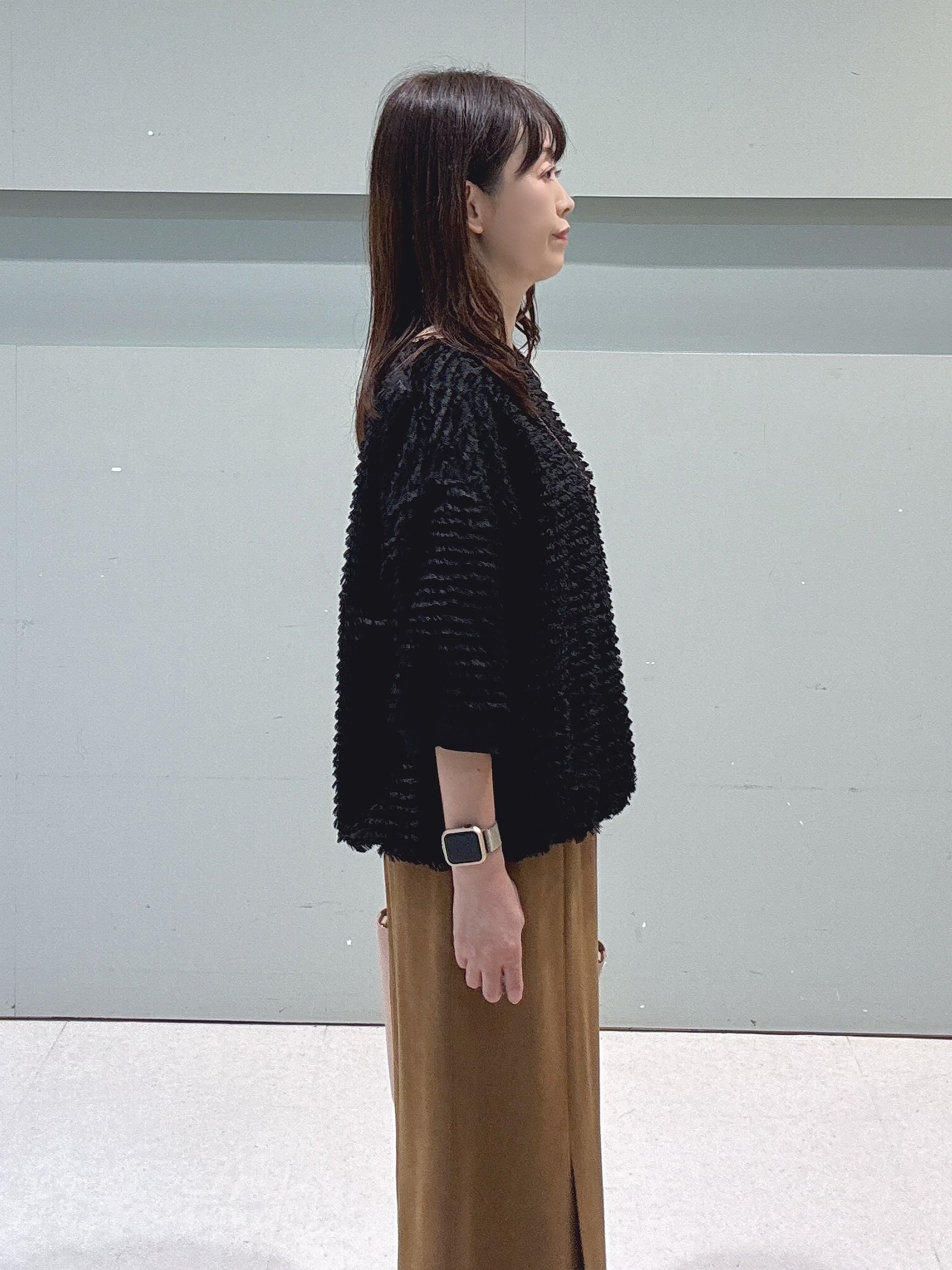 makiさんの「UNTITLED｜【秋映え/体型カバー】フェザージャガードプルオーバー」を使ったコーディネート