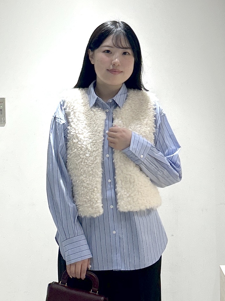 sayaさんの「OPAQUE.CLIP｜ベーシックシャツ／ストライプアソート【洗濯機OK】」を使ったコーディネート