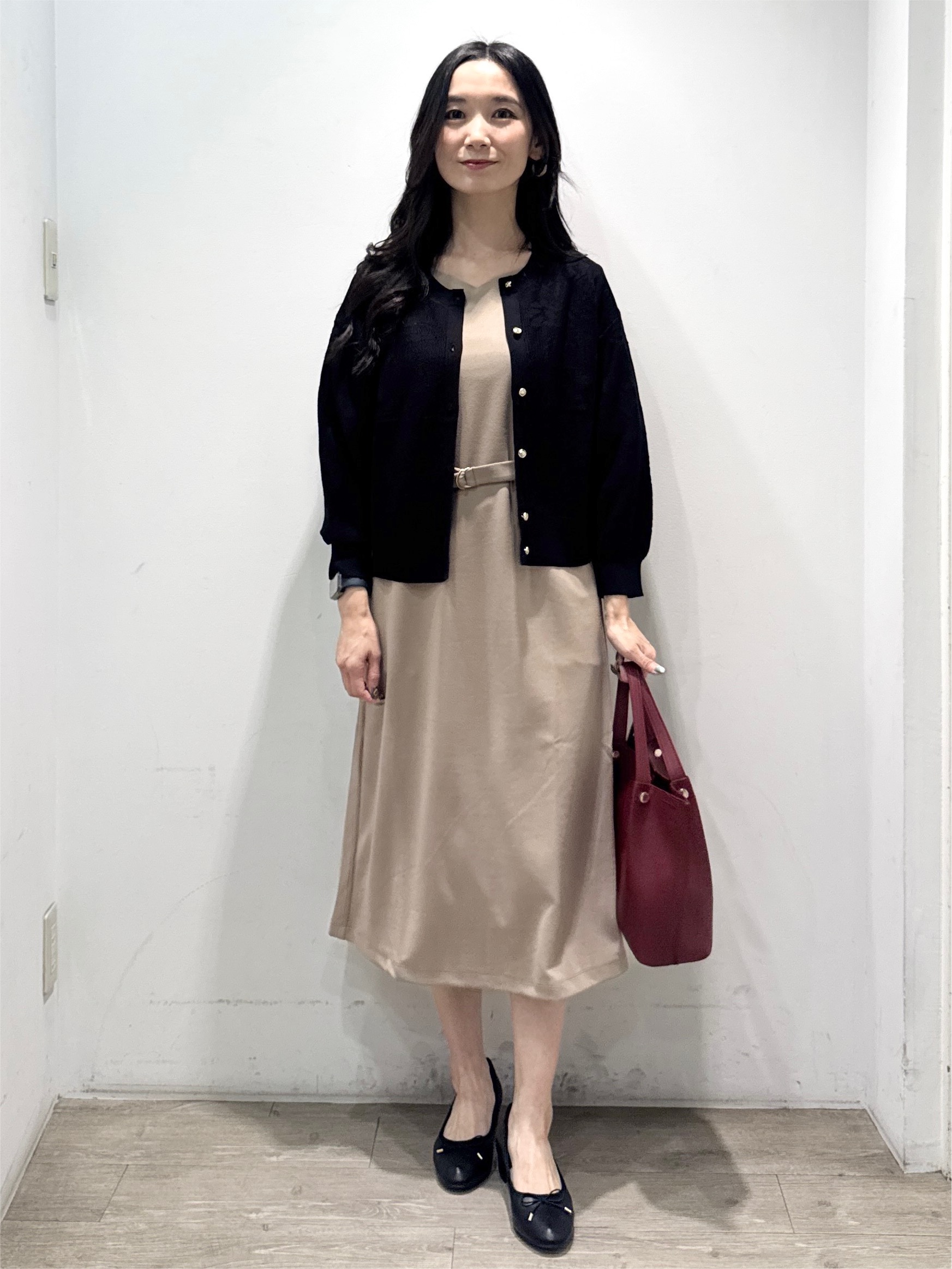yuicciさんの「OPAQUE.CLIP｜【８色展開】柄アソートシアーカーディガン《洗濯機OK》」を使ったコーディネート
