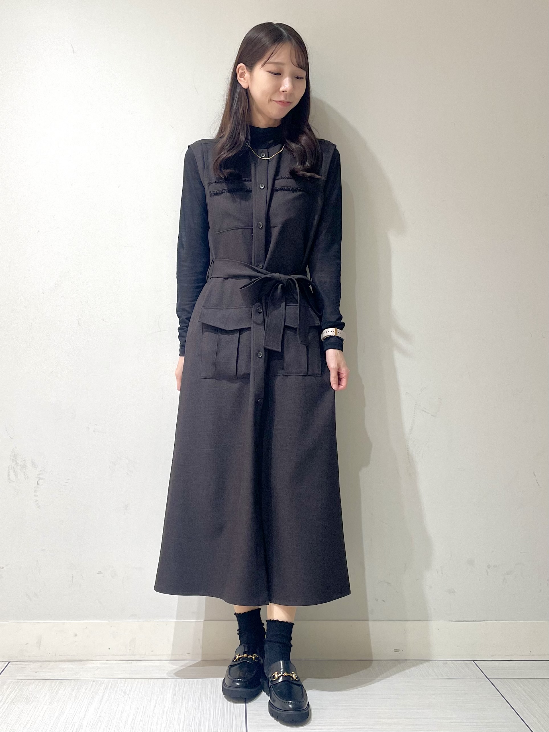ことさんの「DRESSTERIOR｜【ウォッシャブル】ツイードライクワンピース」を使ったコーディネート