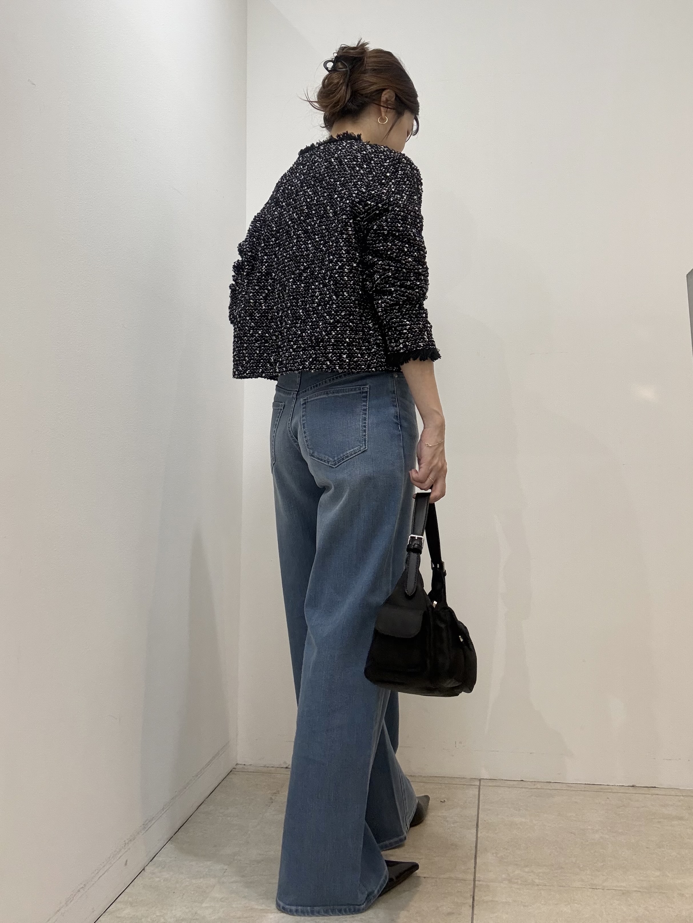 かなえさんの「UNTITLED｜【ジャケットライク/秋羽織り】ファンシーヤーンツイードニットカーディガン」を使ったコーディネート