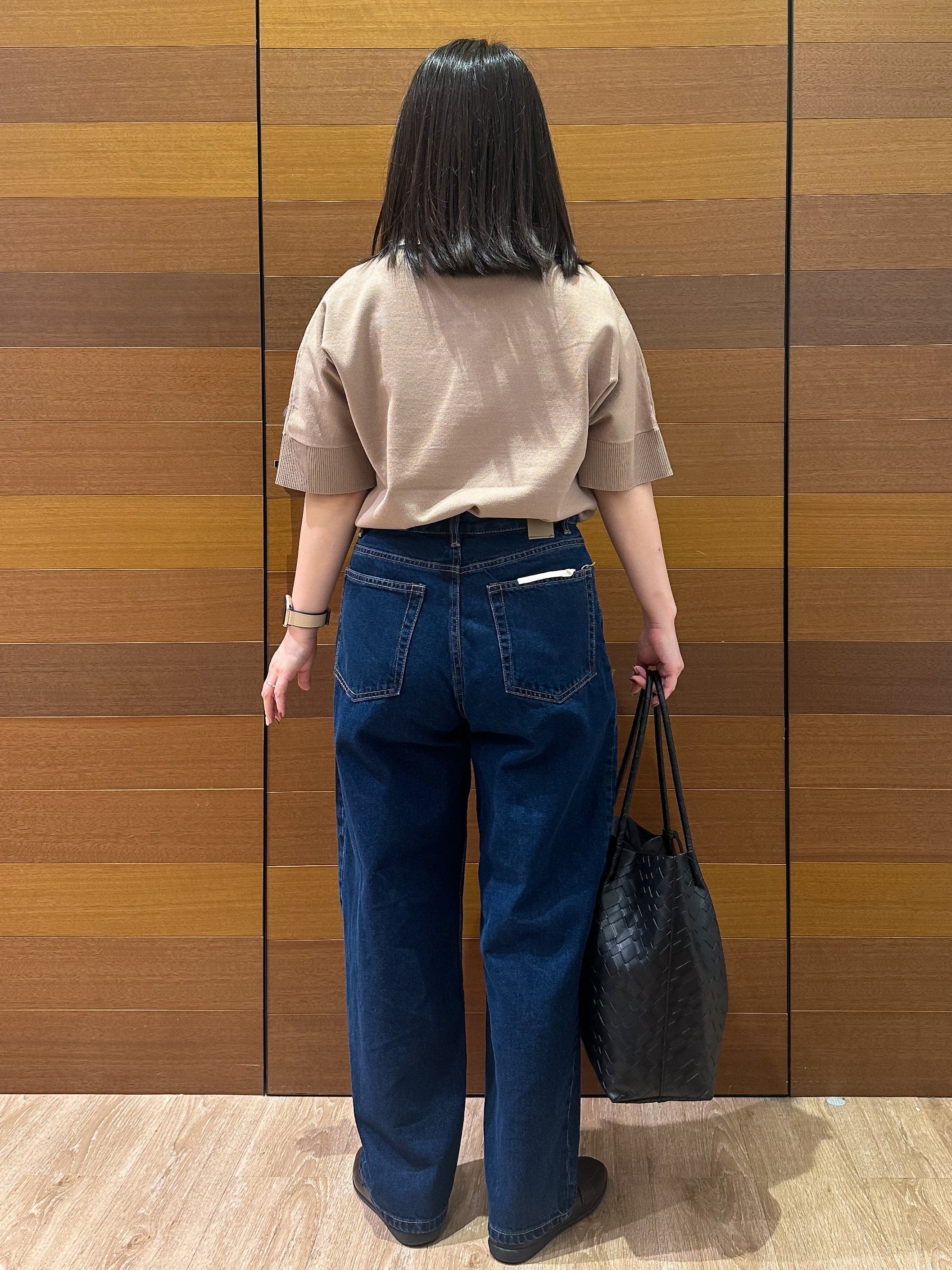 Minさんの「OPAQUE.CLIP｜【森絵梨佳さん着用】2WAY衿ドッキングニット《洗濯機OK》」を使ったコーディネート