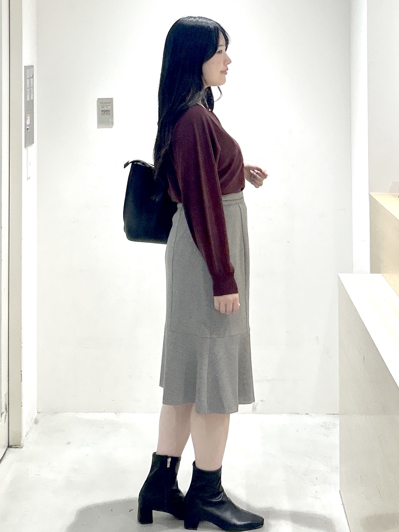 sayaさんの「OPAQUE.CLIP｜【8色／S-3Lサイズ】ビジュー付きドルマンニット《洗濯機OK／抗ピリング》」を使ったコーディネート
