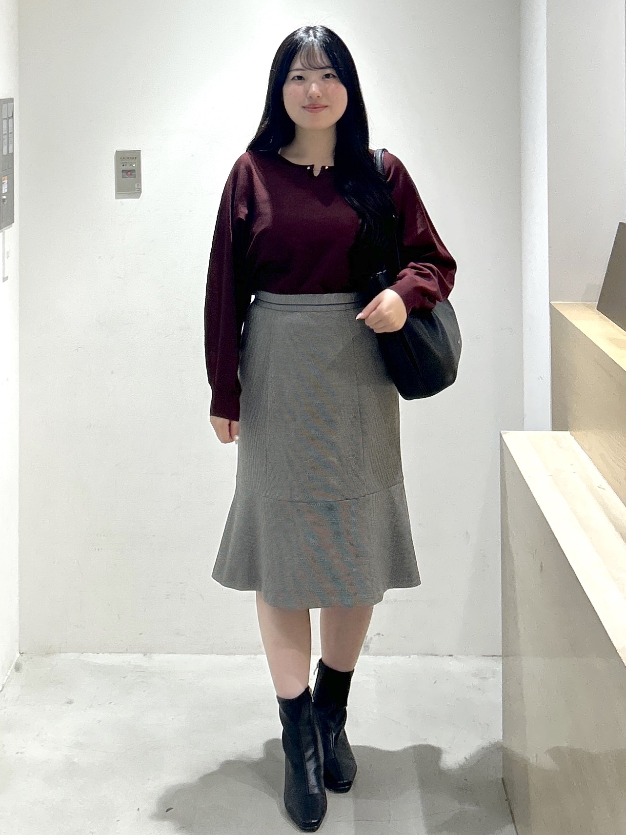 sayaさんの「OPAQUE.CLIP｜【8色／S-3Lサイズ】ビジュー付きドルマンニット《洗濯機OK／抗ピリング》」を使ったコーディネート