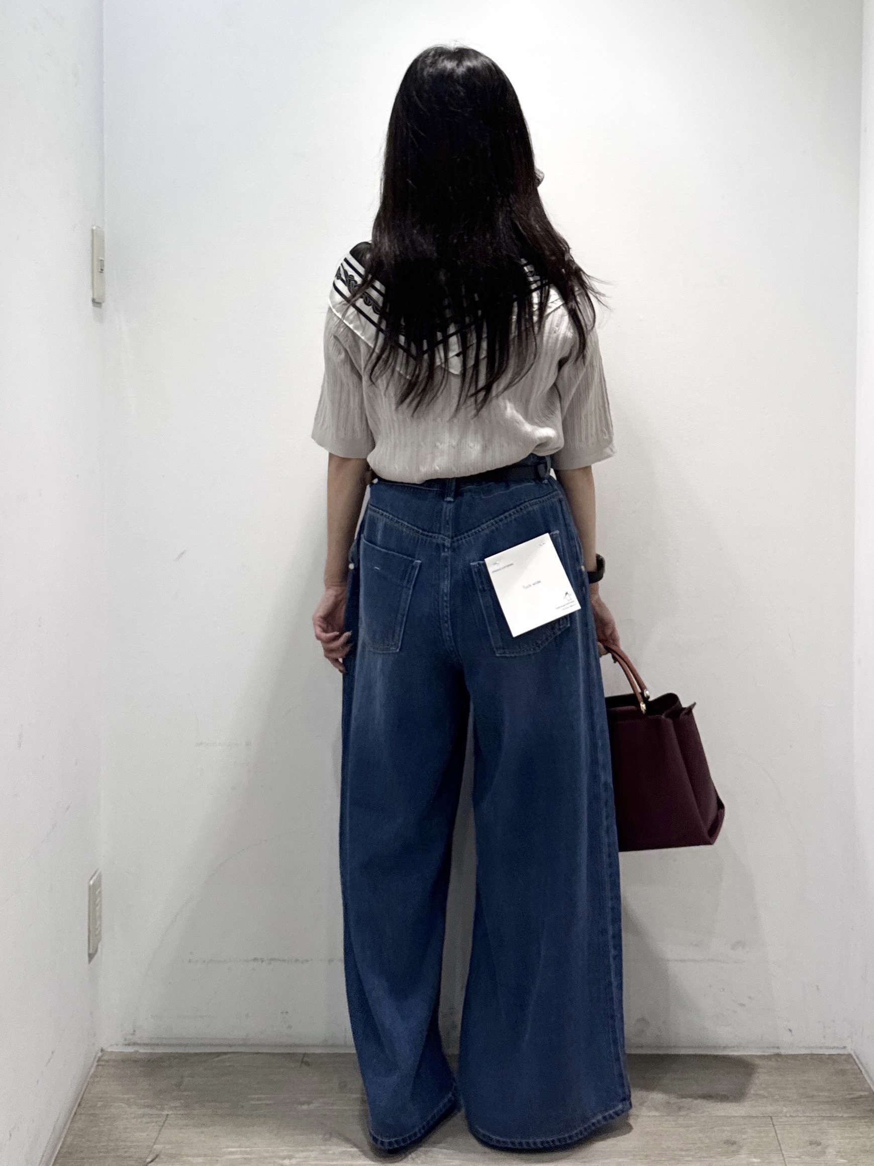yuicciさんの「OPAQUE.CLIP｜【UVケア】配色ケーブルニット《洗濯機OK／抗ピル》」を使ったコーディネート