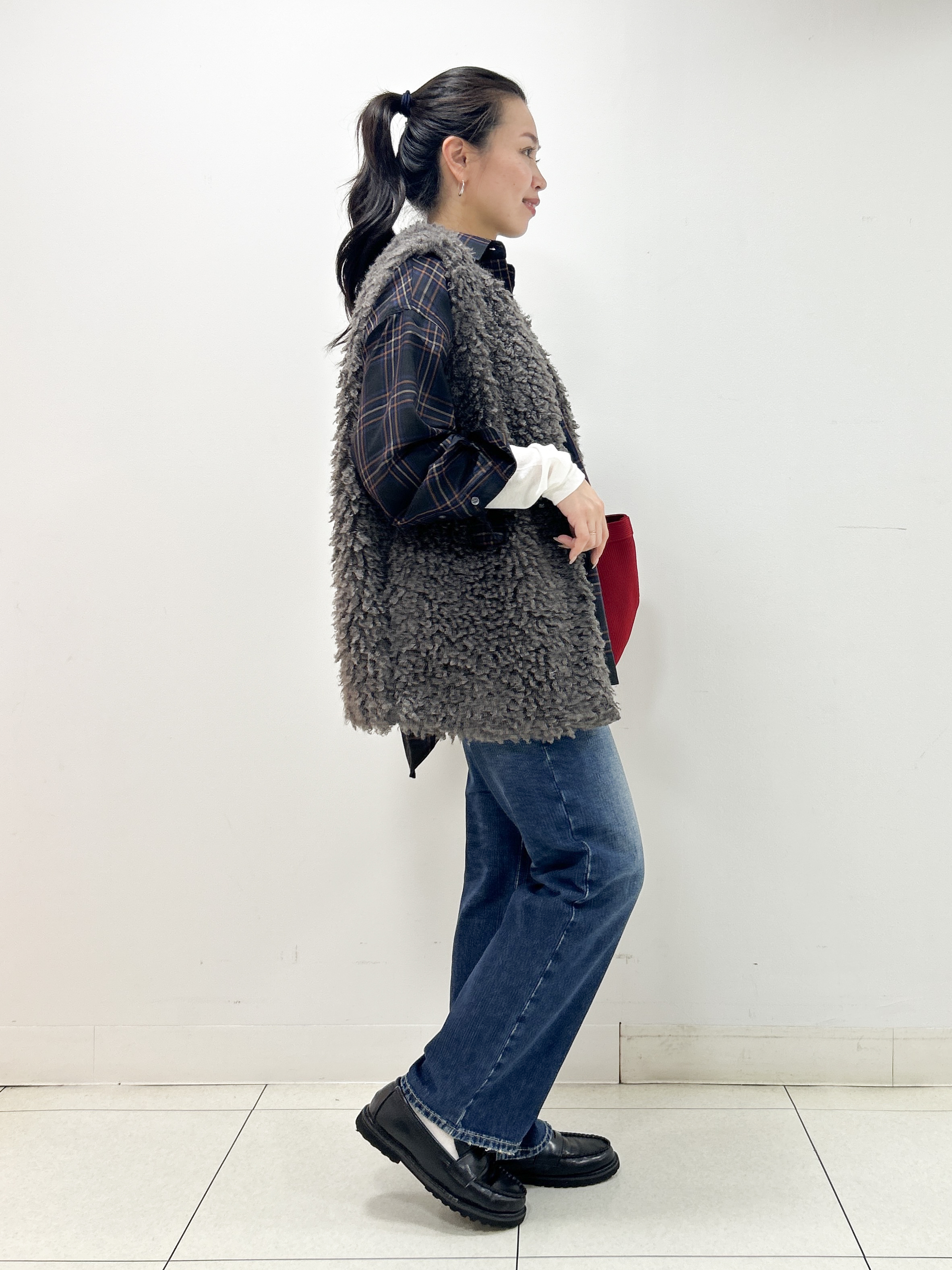 Kaiさんの「Dessin｜【セットアップ可/洗える】シアーチェック オーバーシャツ」を使ったコーディネート