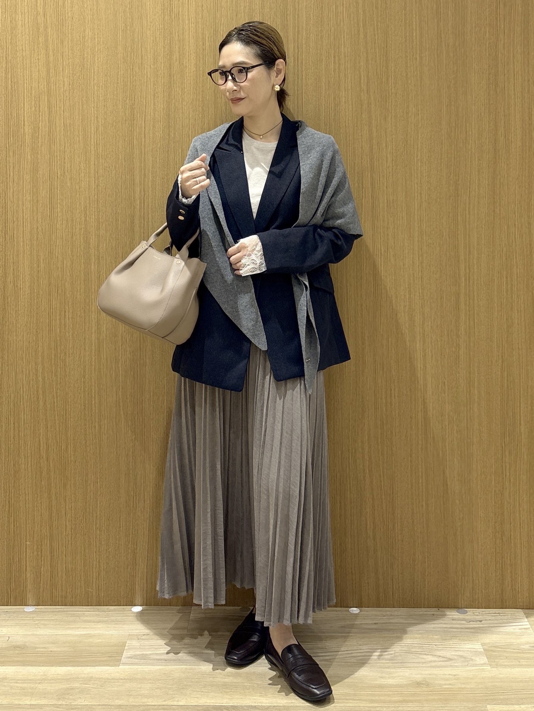 たけねぇさんの「OPAQUE.CLIP｜ダブルブレストジャケット【洗える】」を使ったコーディネート
