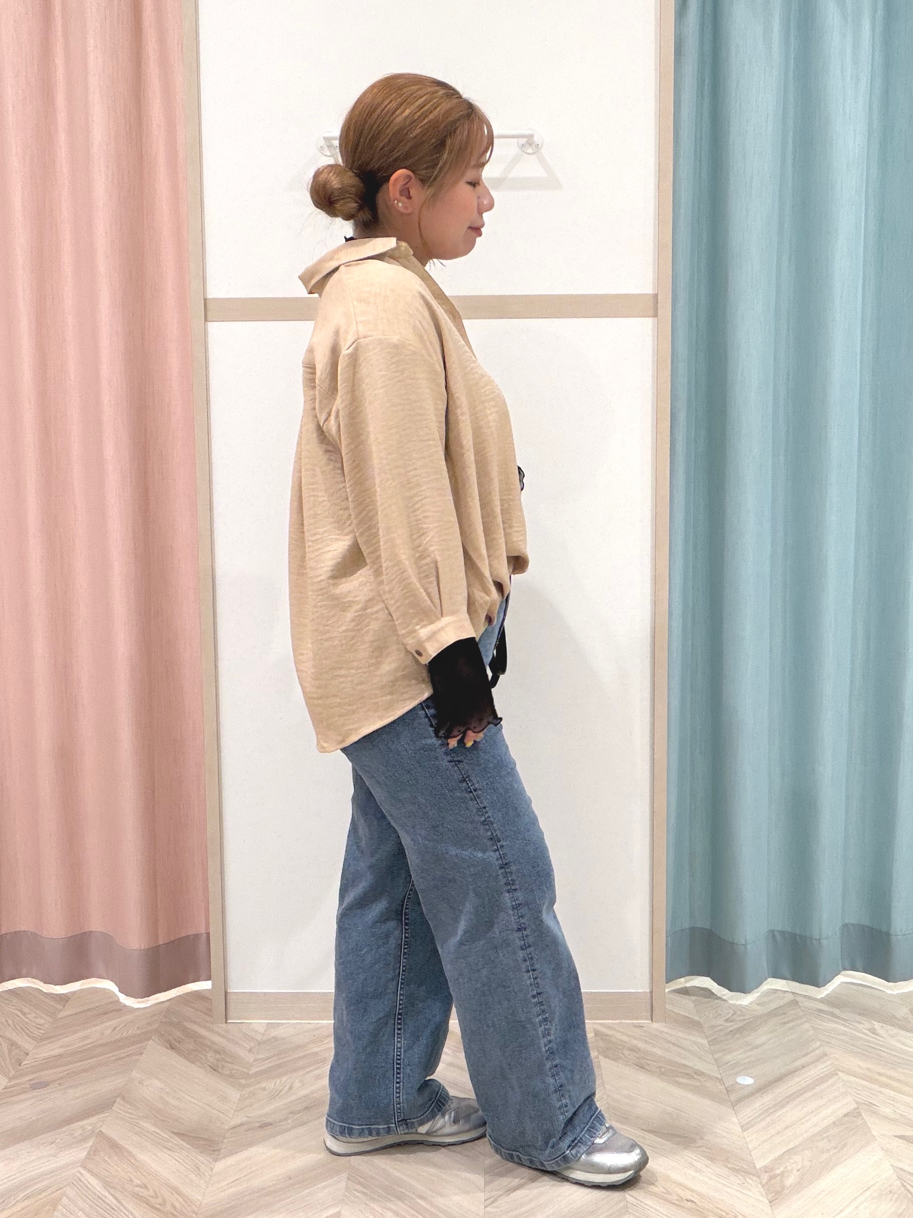 まちゃんなちゃんさんの「SHOO･LA･RUE｜【S-LL/洗濯機可】コーデにプラスするだけで垢抜ける 柄アソートシアーチュールトップス」を使ったコーディネート