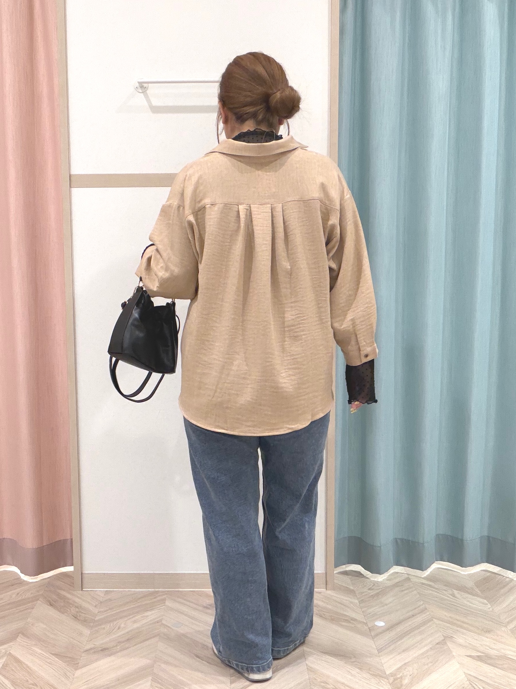 まちゃんなちゃんさんの「SHOO･LA･RUE｜【S-LL/洗濯機可】コーデにプラスするだけで垢抜ける 柄アソートシアーチュールトップス」を使ったコーディネート