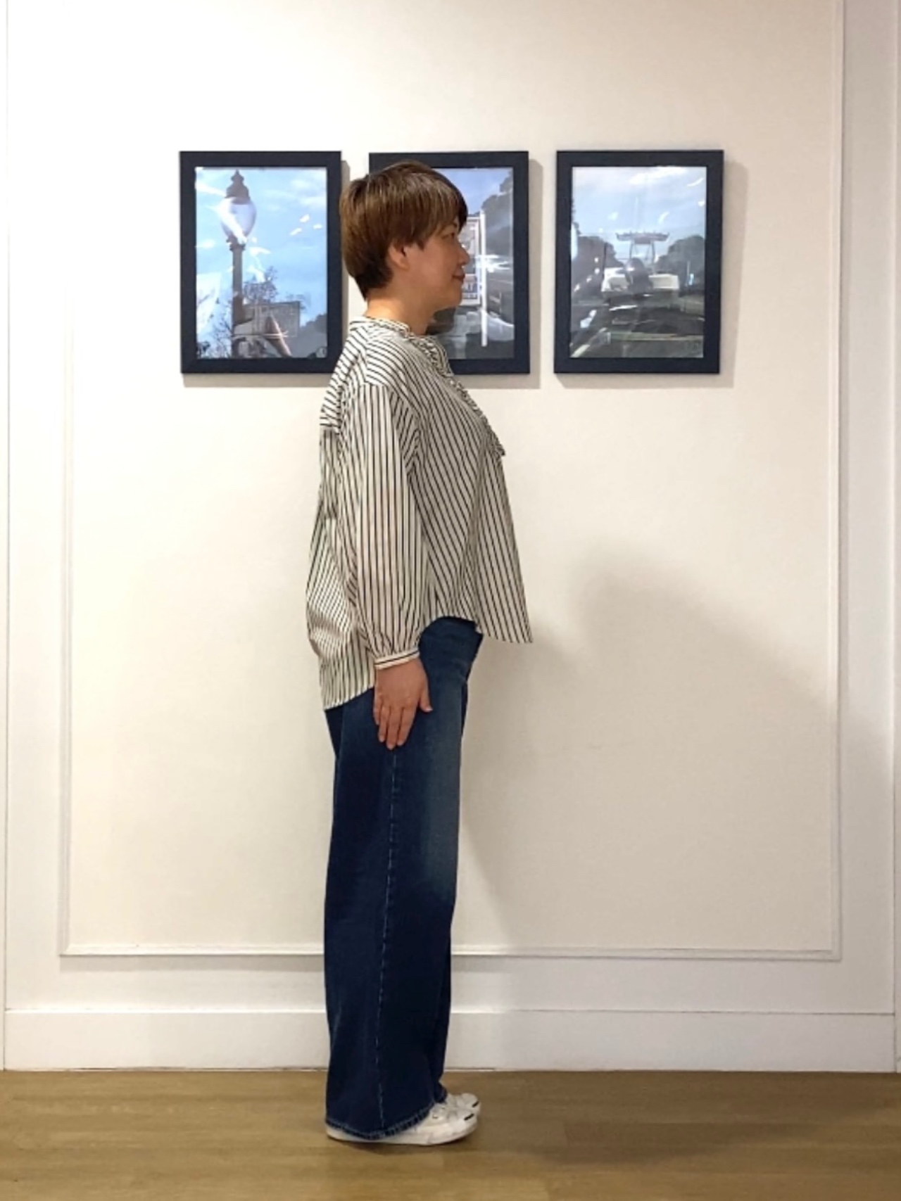 Hiroさんの「Dessin｜【洗える/7色展開/XS-L】フロントフリルブラウス」を使ったコーディネート