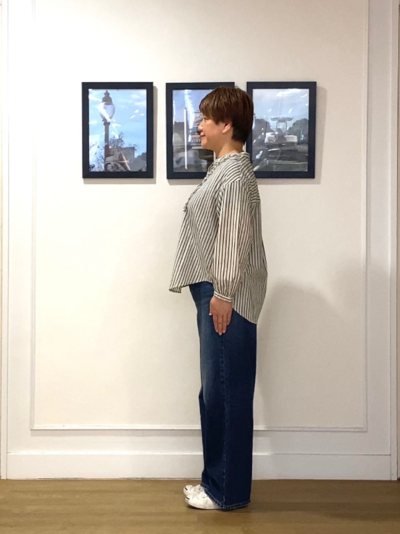 Hiroさんの「Dessin｜【洗える/7色展開/XS-L】フロントフリルブラウス」を使ったコーディネート