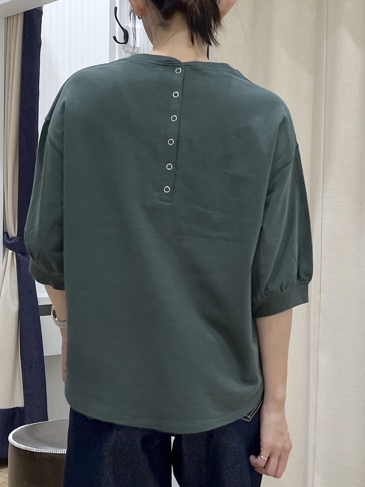 canaさんの「Dessin｜【洗える/XS-L】バックヘンリーミニ裏毛 5分袖」を使ったコーディネート