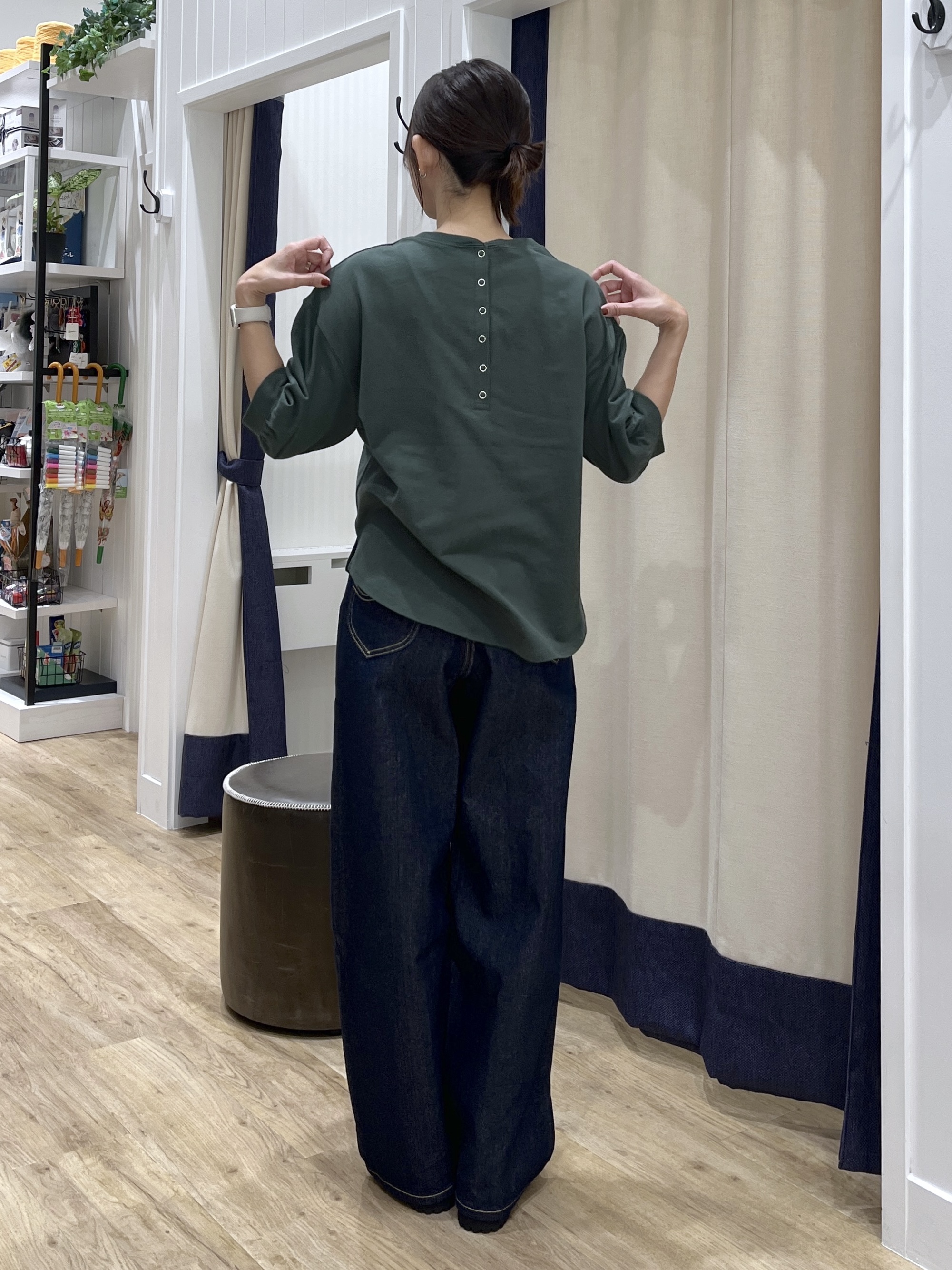 canaさんの「Dessin｜【洗える/XS-L】バックヘンリーミニ裏毛 5分袖」を使ったコーディネート
