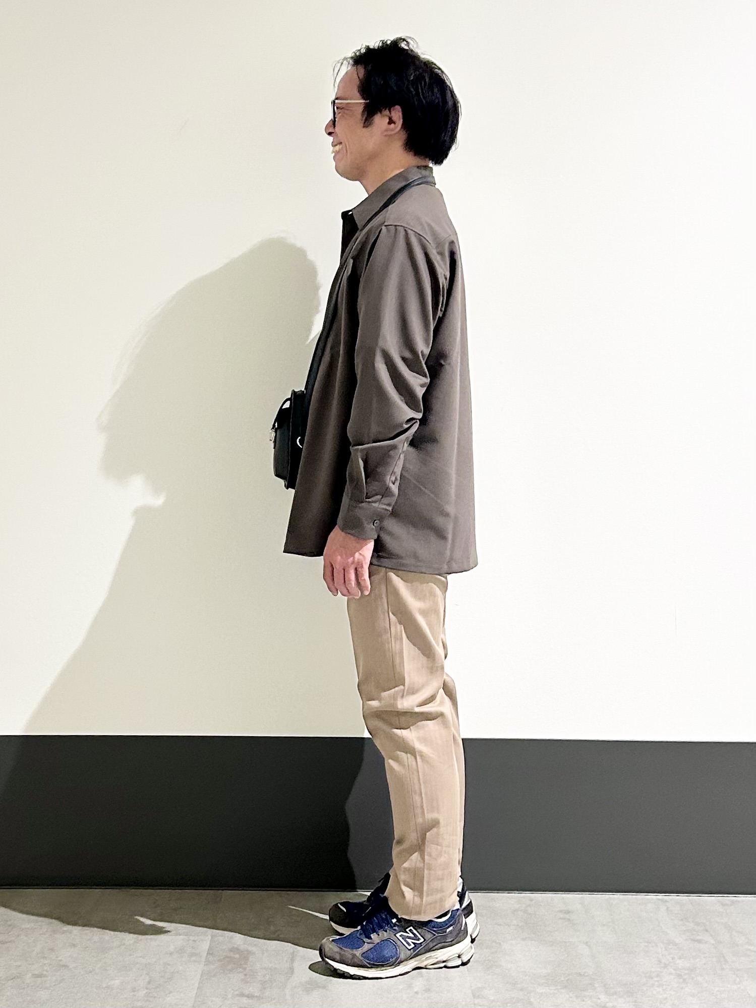 KENJI Iさんの「THE SHOP TK｜【洗濯機OK】ウールライク 長袖シャツ」を使ったコーディネート