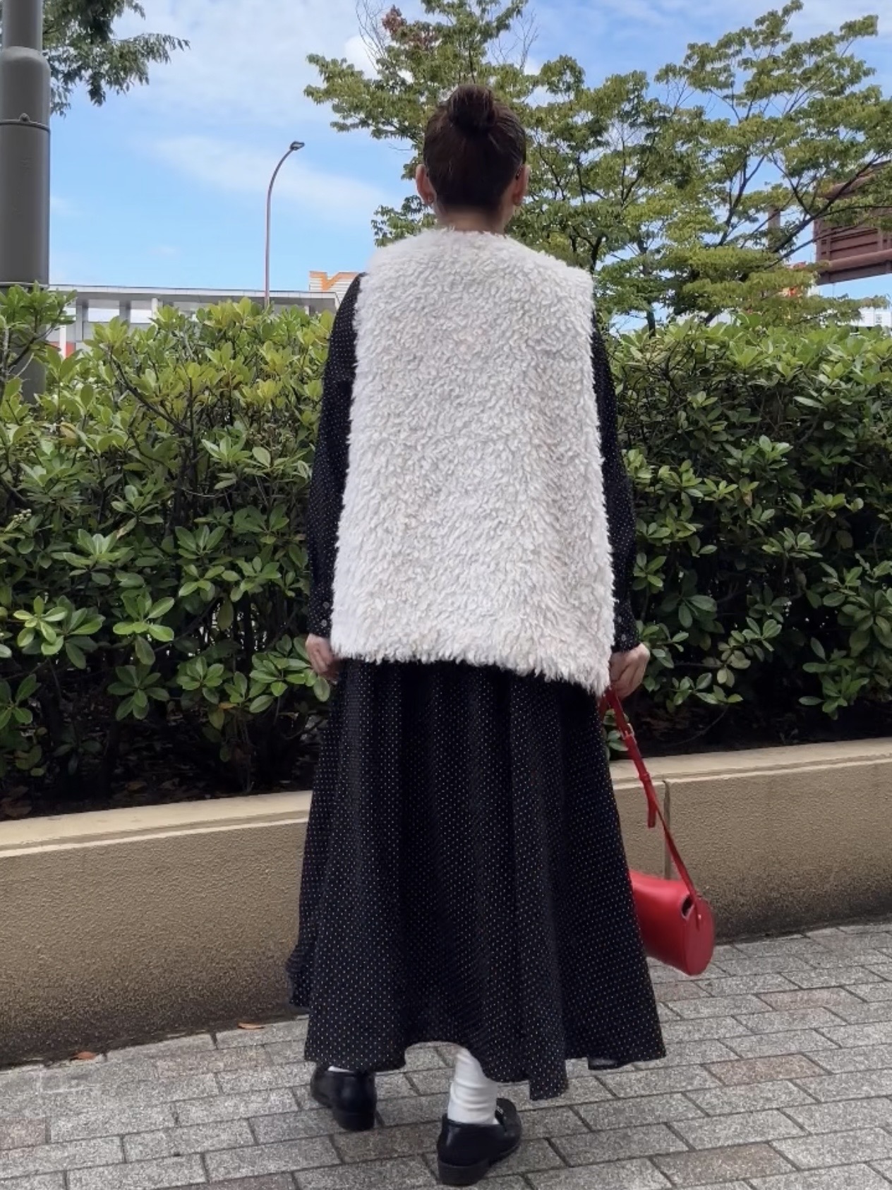 Yasucoさんの「Dessin｜【手洗い可】ドットプリントワンピース」を使ったコーディネート