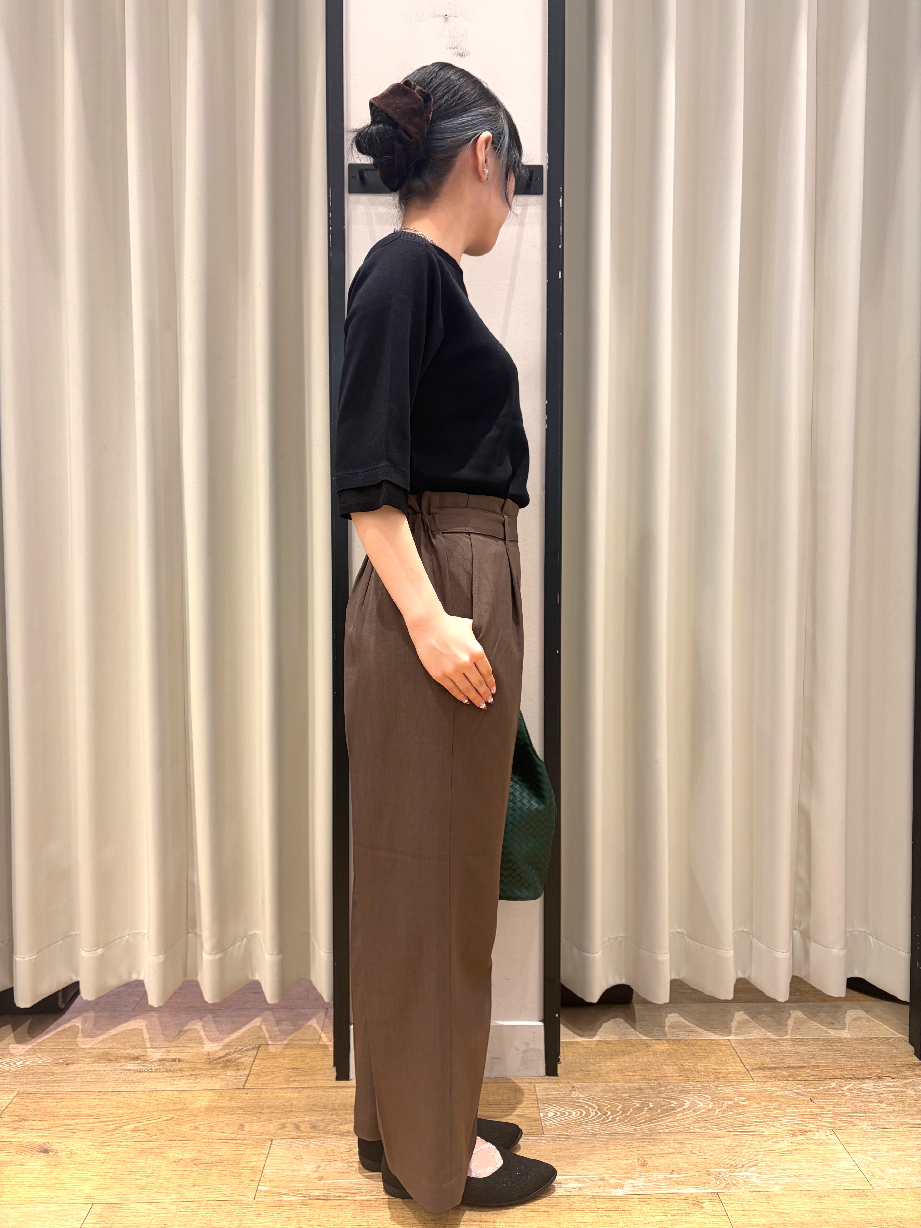 RUKAさんの「grove｜【人気シリーズに新型登場】袖口シアーやわらかドライタッチニット」を使ったコーディネート
