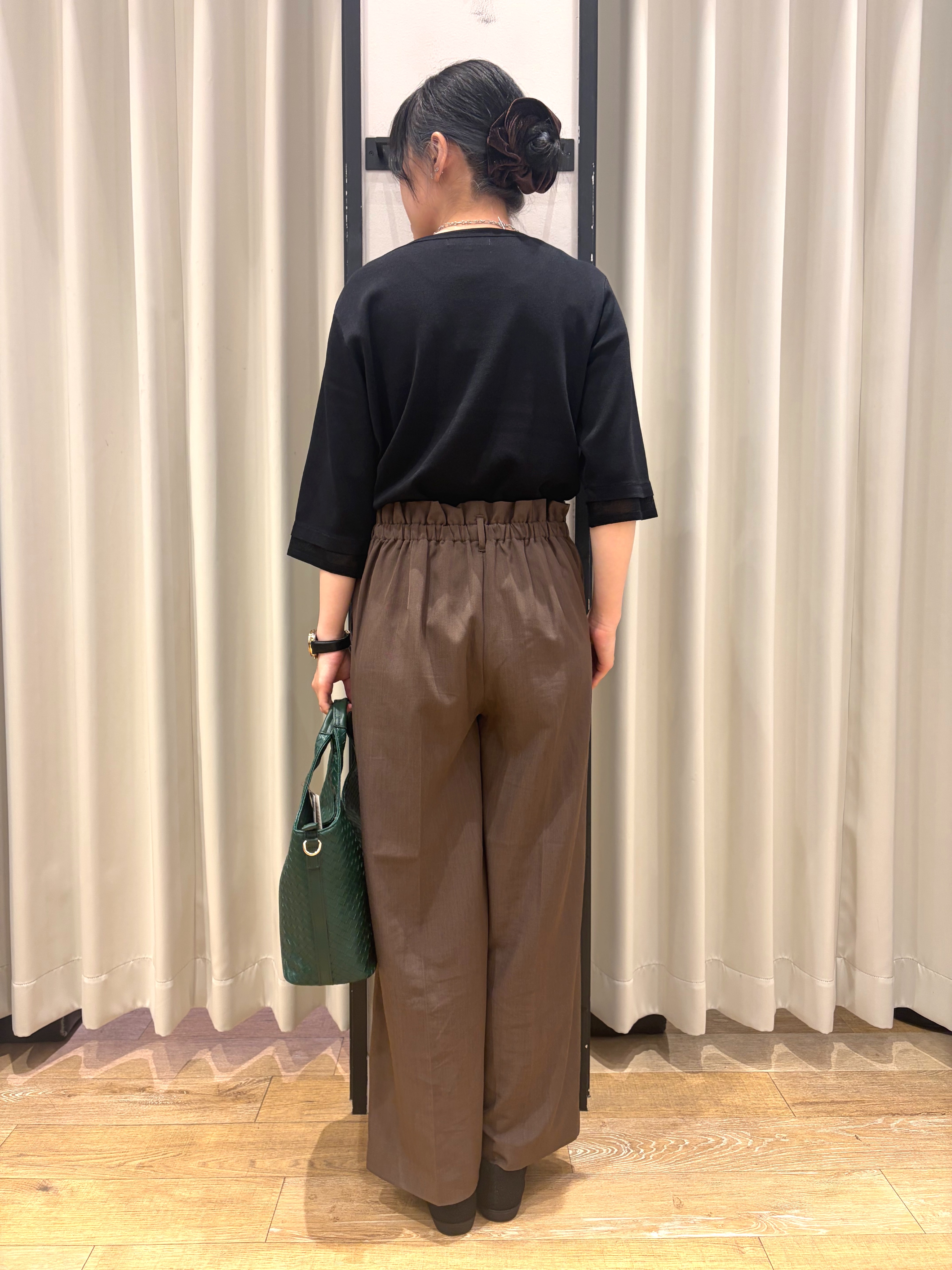 RUKAさんの「grove｜【人気シリーズに新型登場】袖口シアーやわらかドライタッチニット」を使ったコーディネート