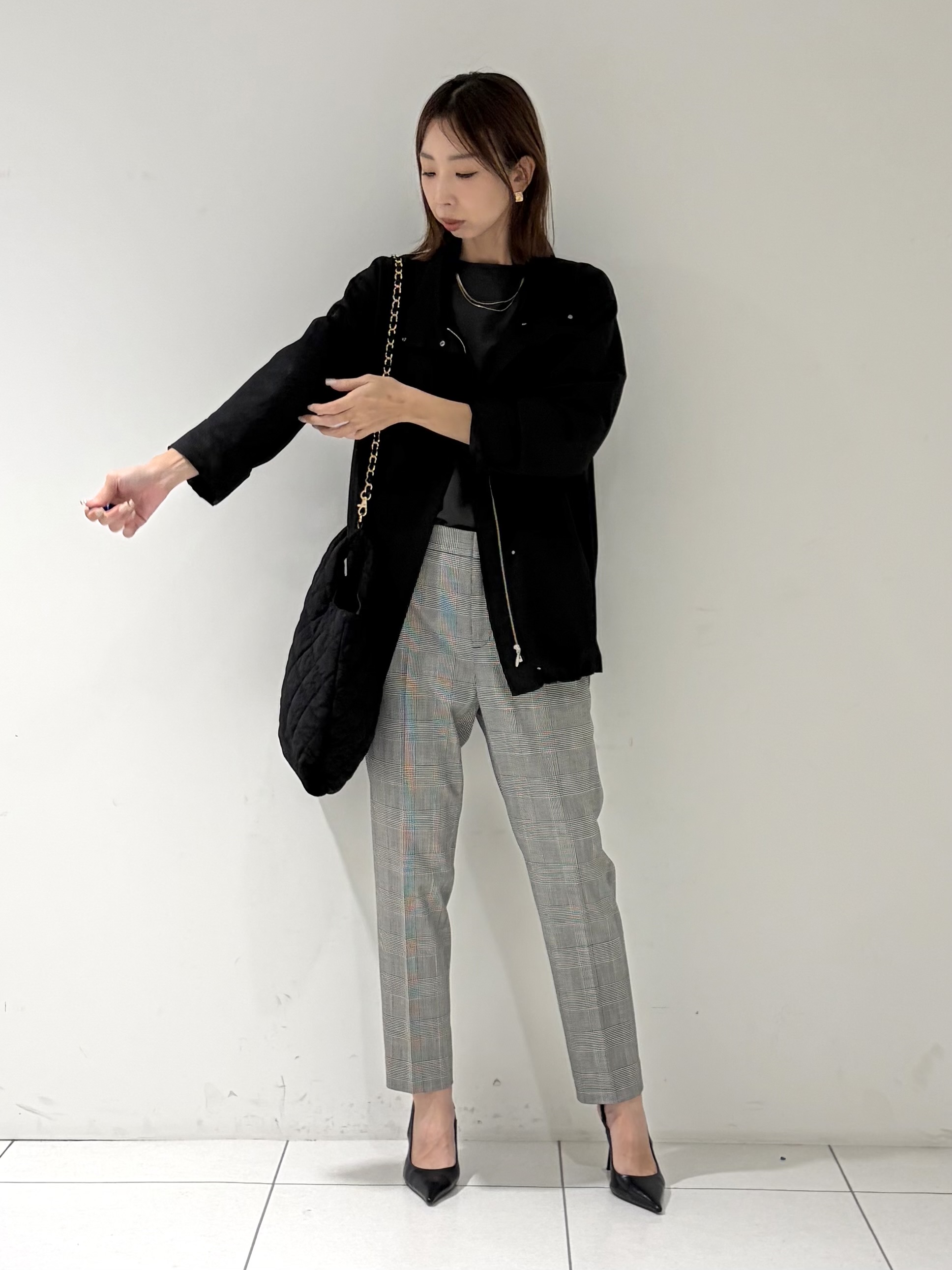 shioriさんの「INDIVI｜【撥水／UVケア】スタンドカラーブルゾン」を使ったコーディネート
