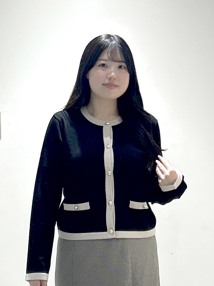 sayaさんの「OPAQUE.CLIP｜バイカラークルーネックカーディガン【洗濯機OK】」を使ったコーディネート