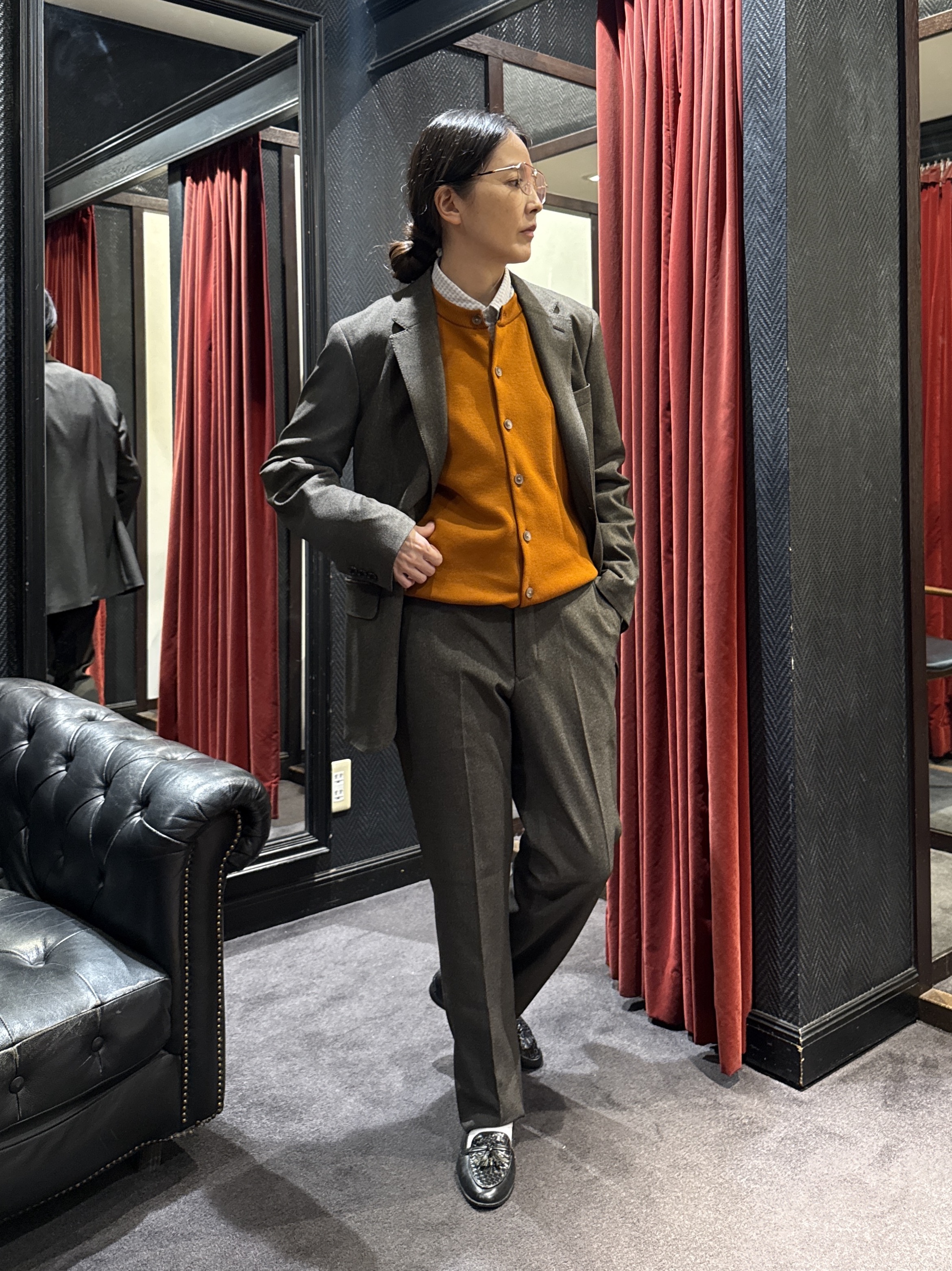 神野（jinno）さんの「TAKEO KIKUCHI｜ウールライクキャットフット ジャケット」を使ったコーディネート