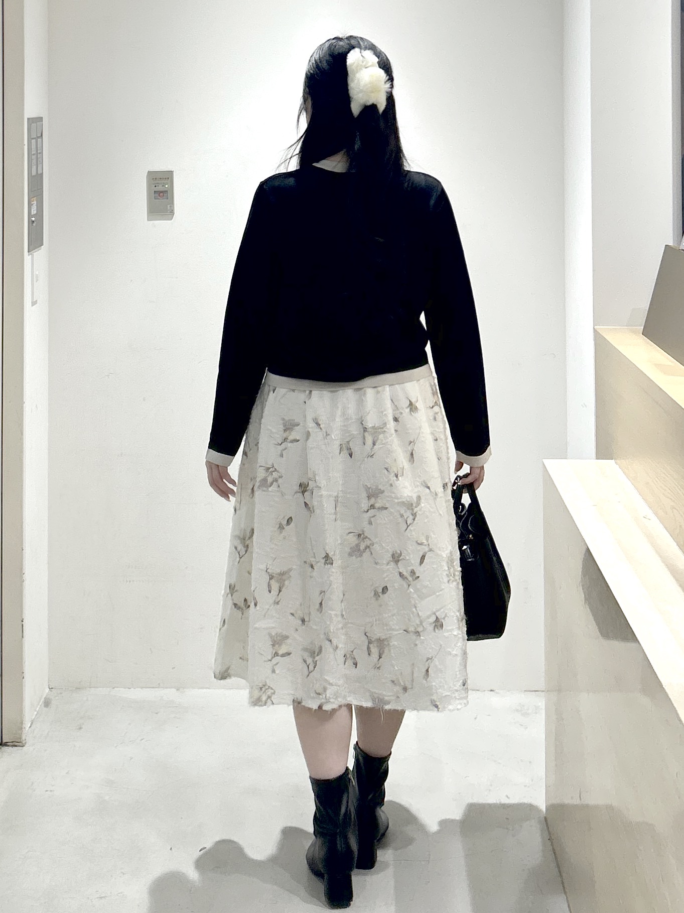 sayaさんの「OPAQUE.CLIP｜バイカラークルーネックカーディガン【洗濯機OK】」を使ったコーディネート