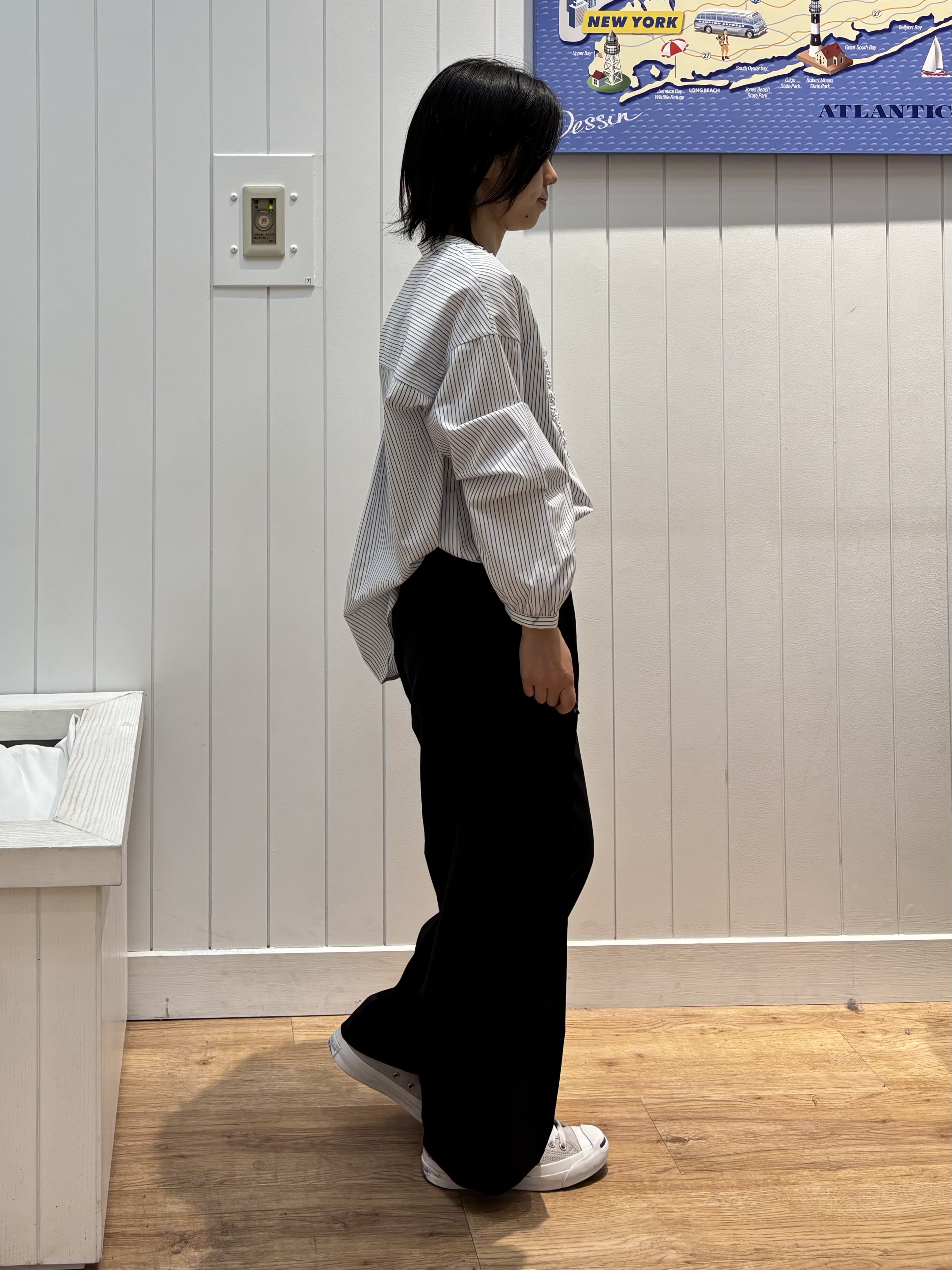 OKADAさんの「Dessin｜【洗える/7色展開/XS-L】フロントフリルブラウス」を使ったコーディネート