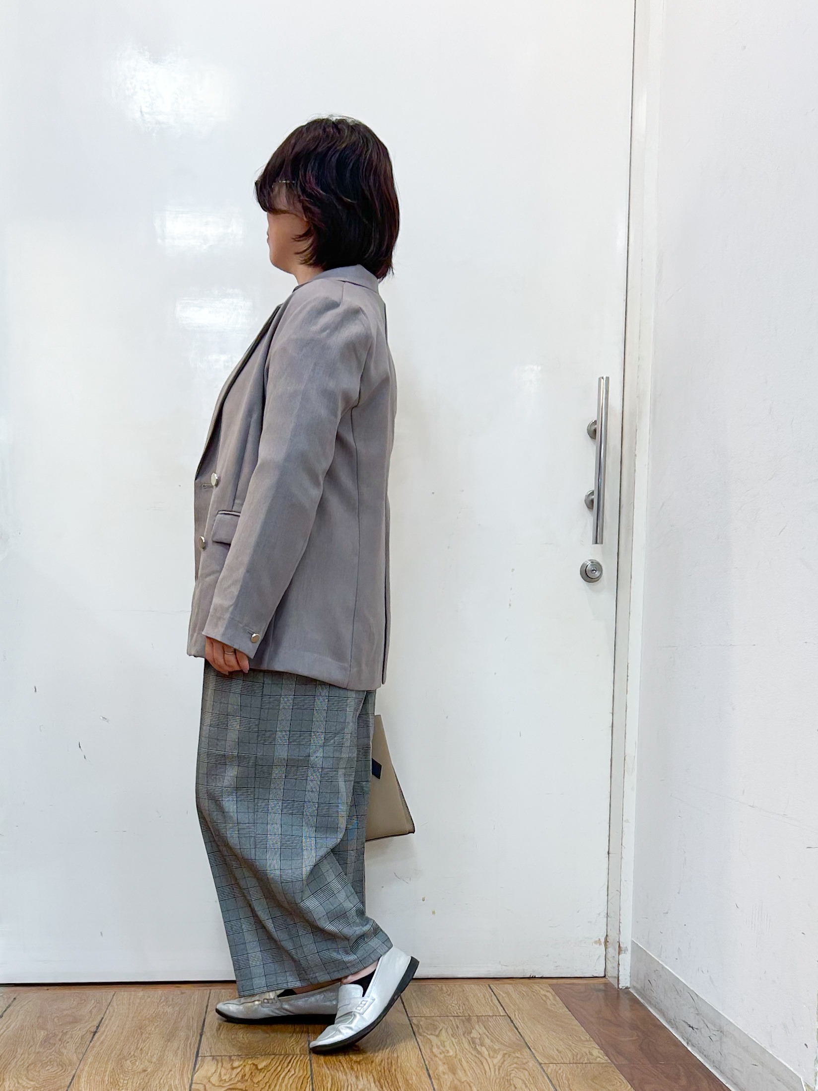haruさんの「SHOO･LA･RUE｜【セットアップ可/通勤/洗濯機可/SS-LL】オンオフ使える ダブルブレストジャケット」を使ったコーディネート